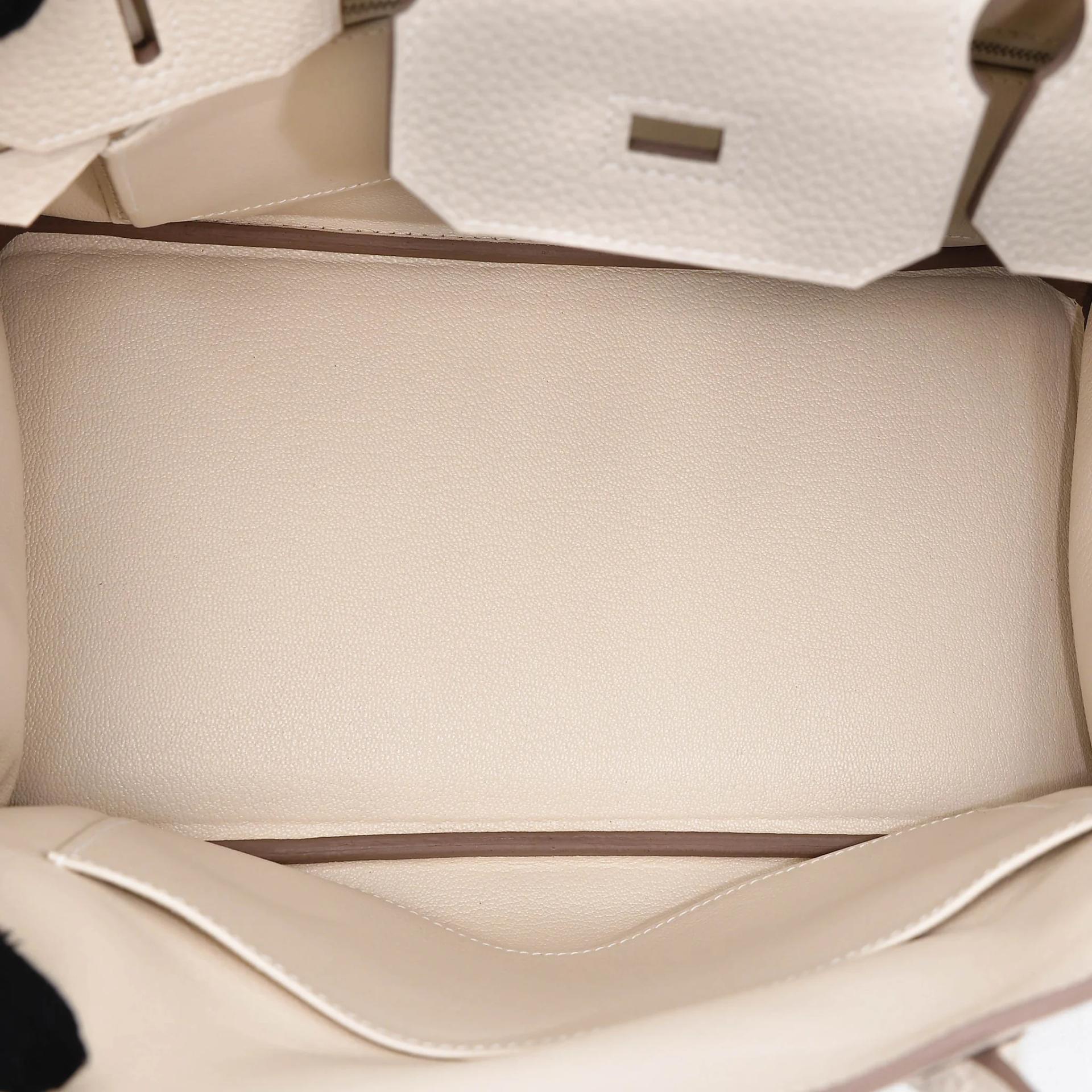 Brand New ( Rank N ) HERMÈS Birkin 30 Craie (10) Togo Palladium hardware G (2026) - 16
