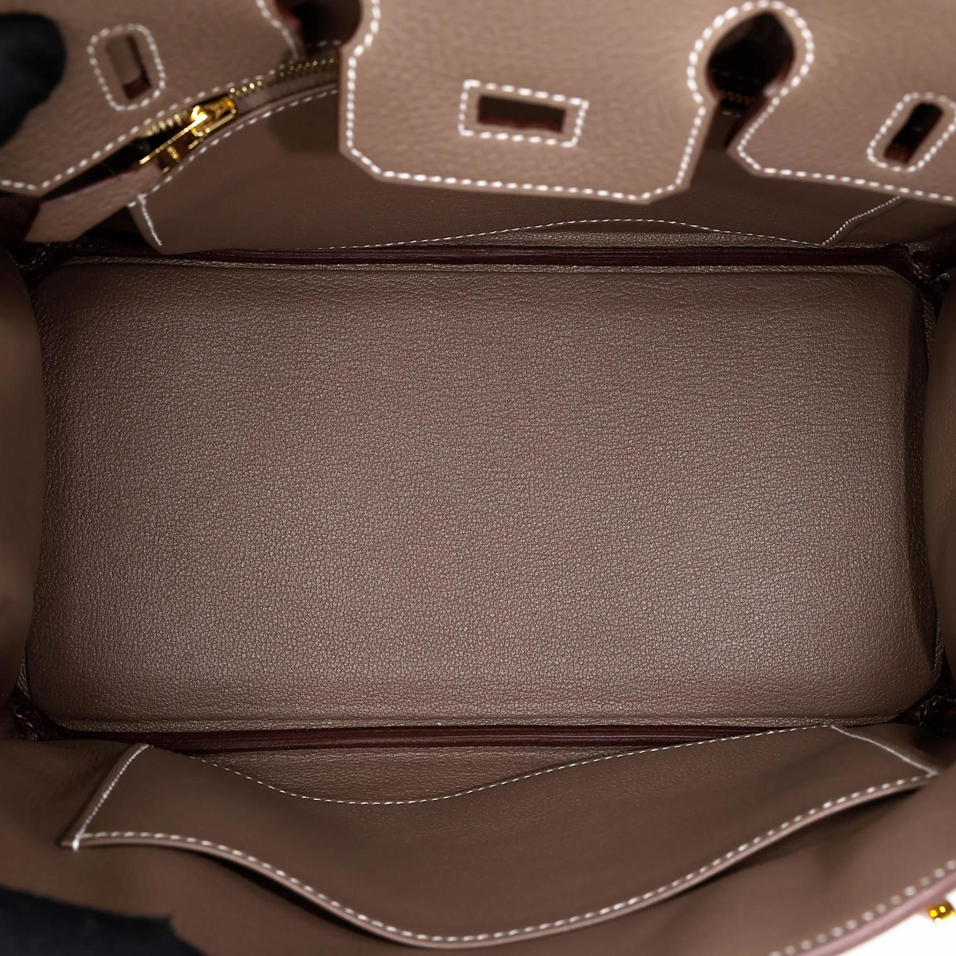 Brand New ( Rank N ) HERMÈS Birkin 25 Etoupe (18) Togo Gold hardware G (2026) - 16