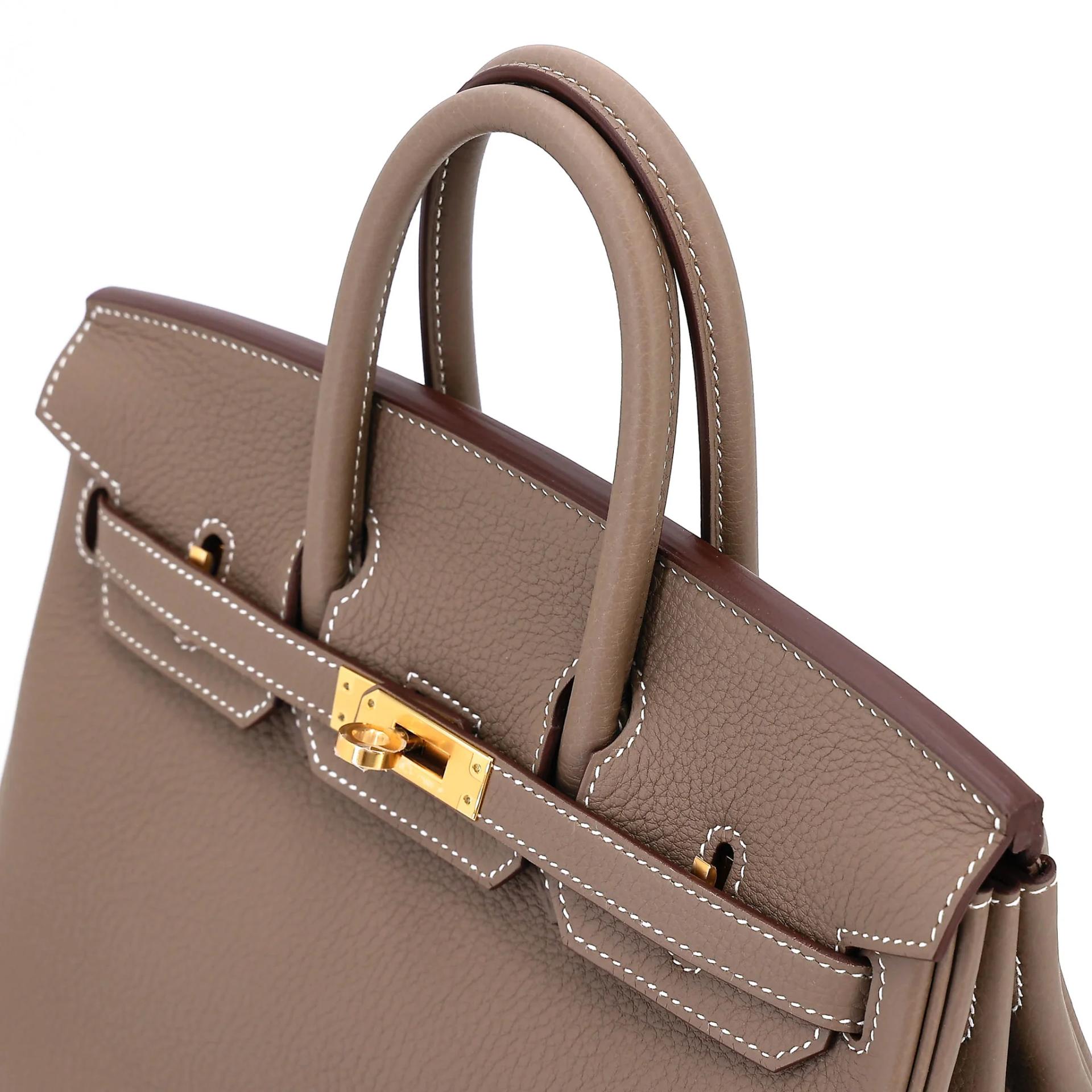 Brand New ( Rank N ) HERMÈS Birkin 25 Etoupe (18) Togo Gold hardware G (2026) - 3