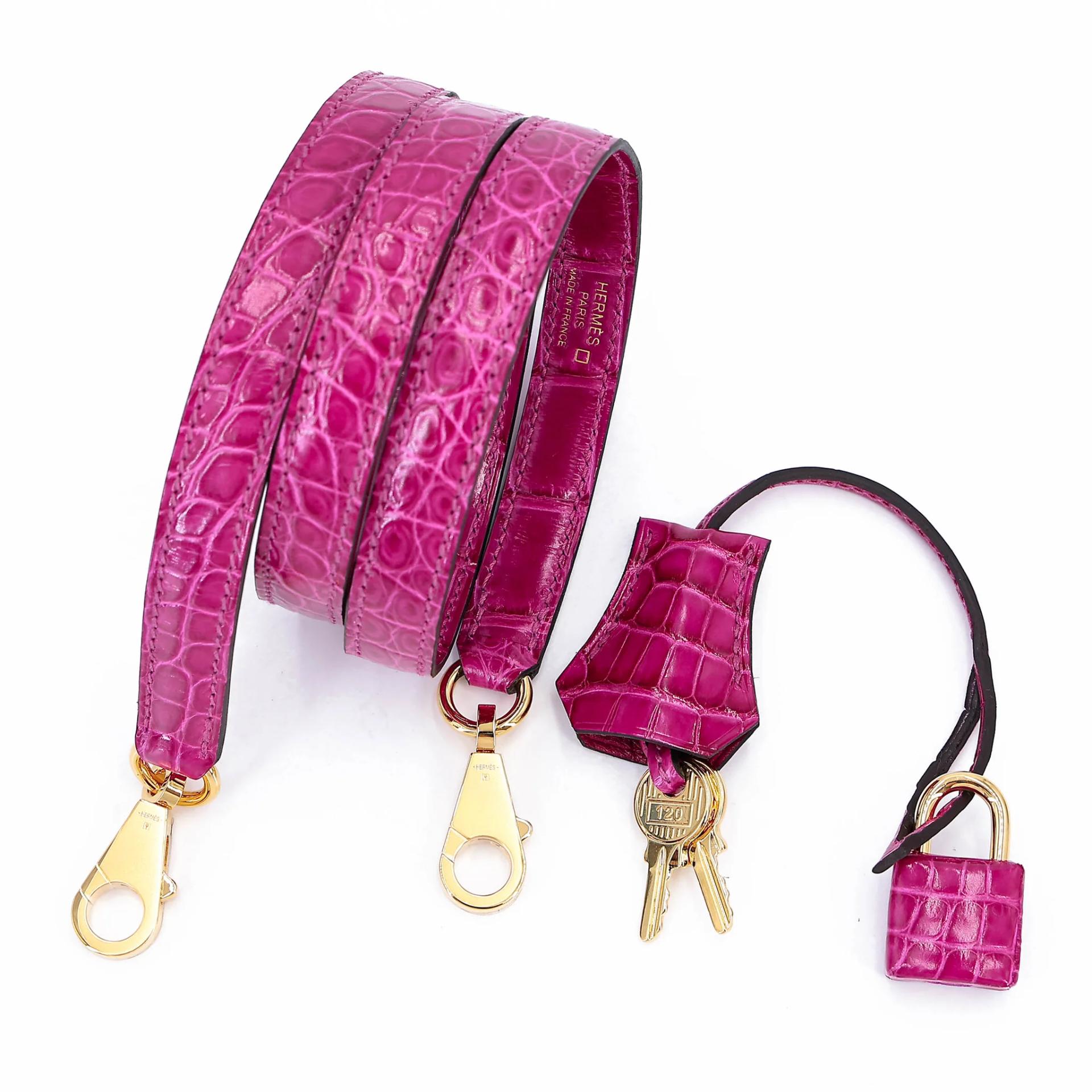 Brand New ( Rank N ) HERMÈS Kelly 25 Sellier Rose Scheherazade (J5) Shiny Alligator Gold hardware K (2025) - 20