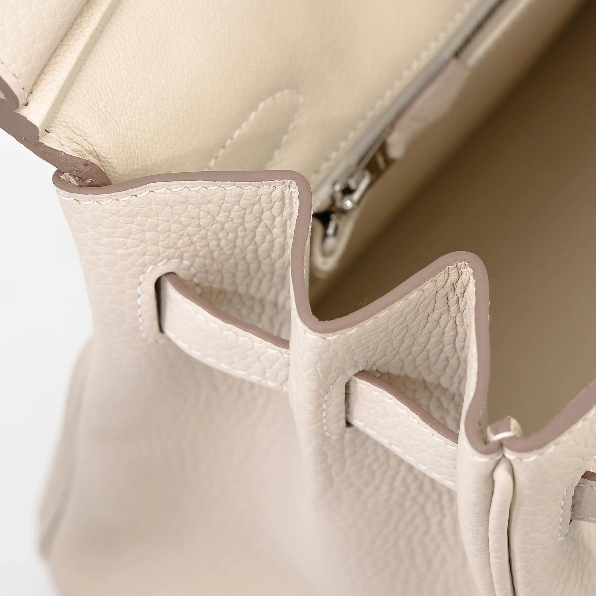 Brand New ( Rank N ) HERMÈS Birkin 30 Craie (10) Togo Palladium hardware G (2026) - 15