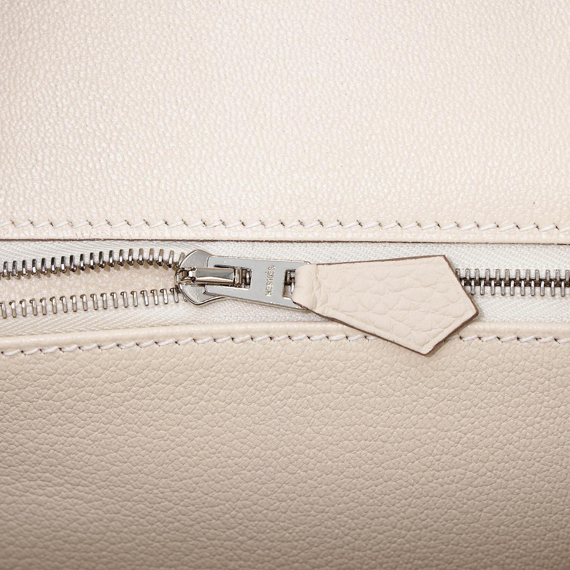 Brand New ( Rank N ) HERMÈS Birkin 30 Craie (10) Togo Palladium hardware G (2026) - 11