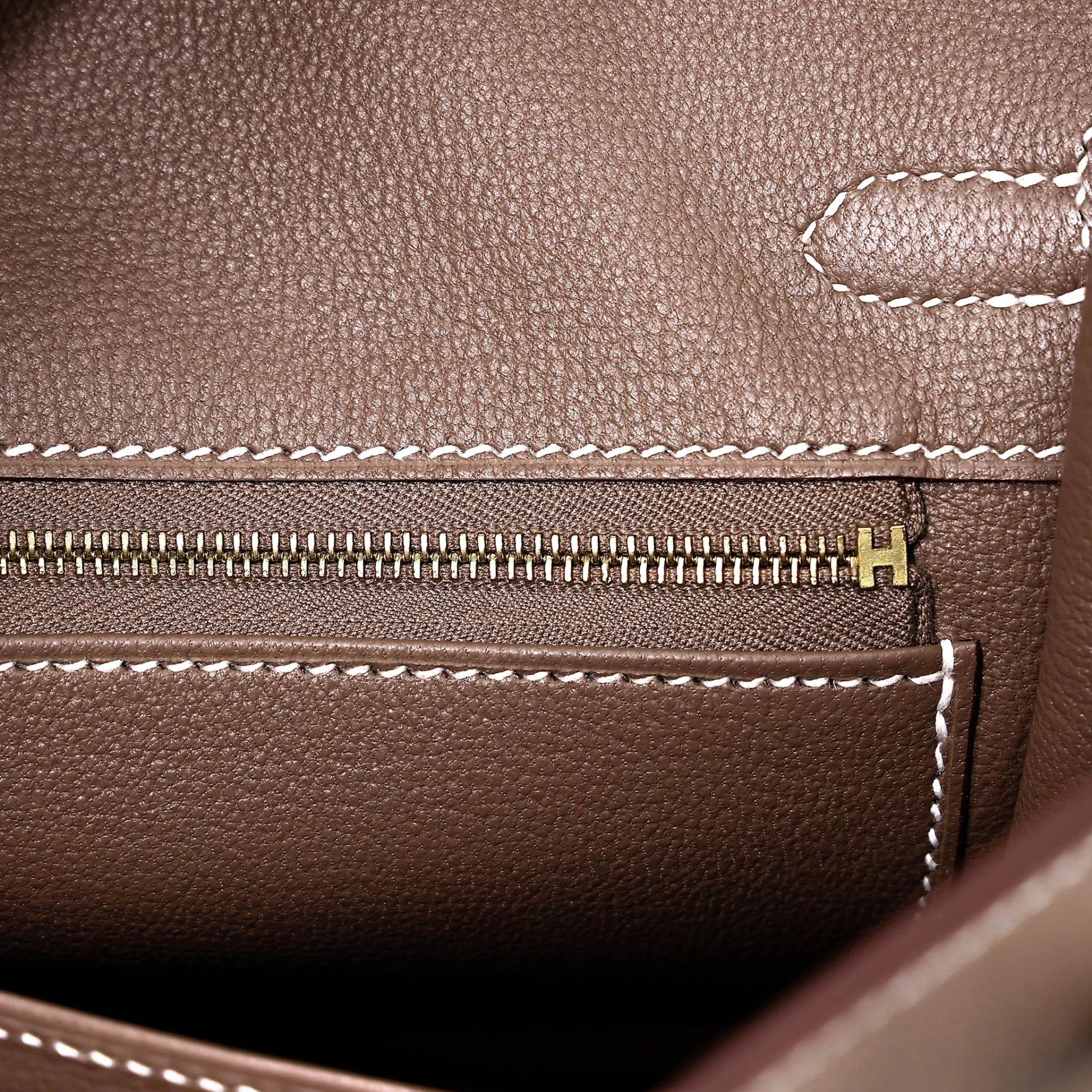 Brand New ( Rank N ) HERMÈS Birkin 25 Etoupe (18) Togo Gold hardware G (2026) - 12