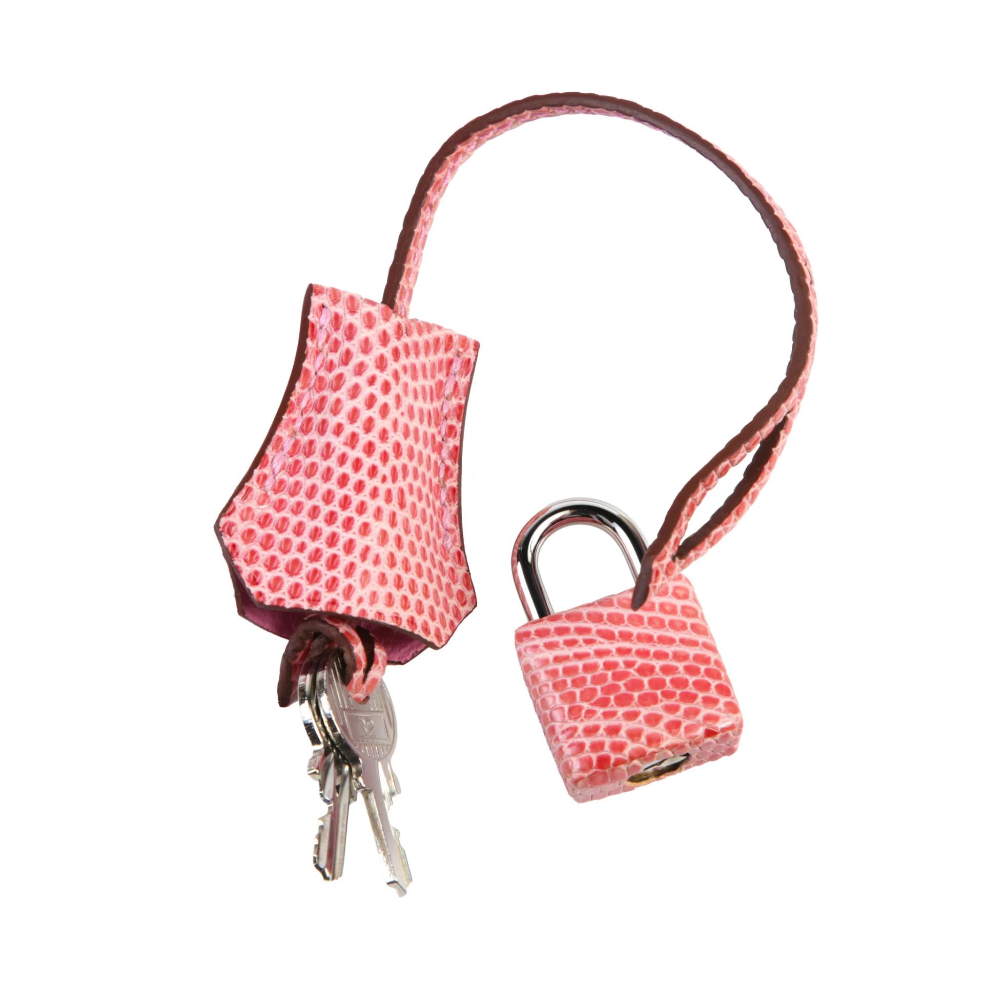 Good ( Rank AB) HERMÈS Birkin 25 Pink (5P) Lizard Palladium hardware Square P (2012) - 14