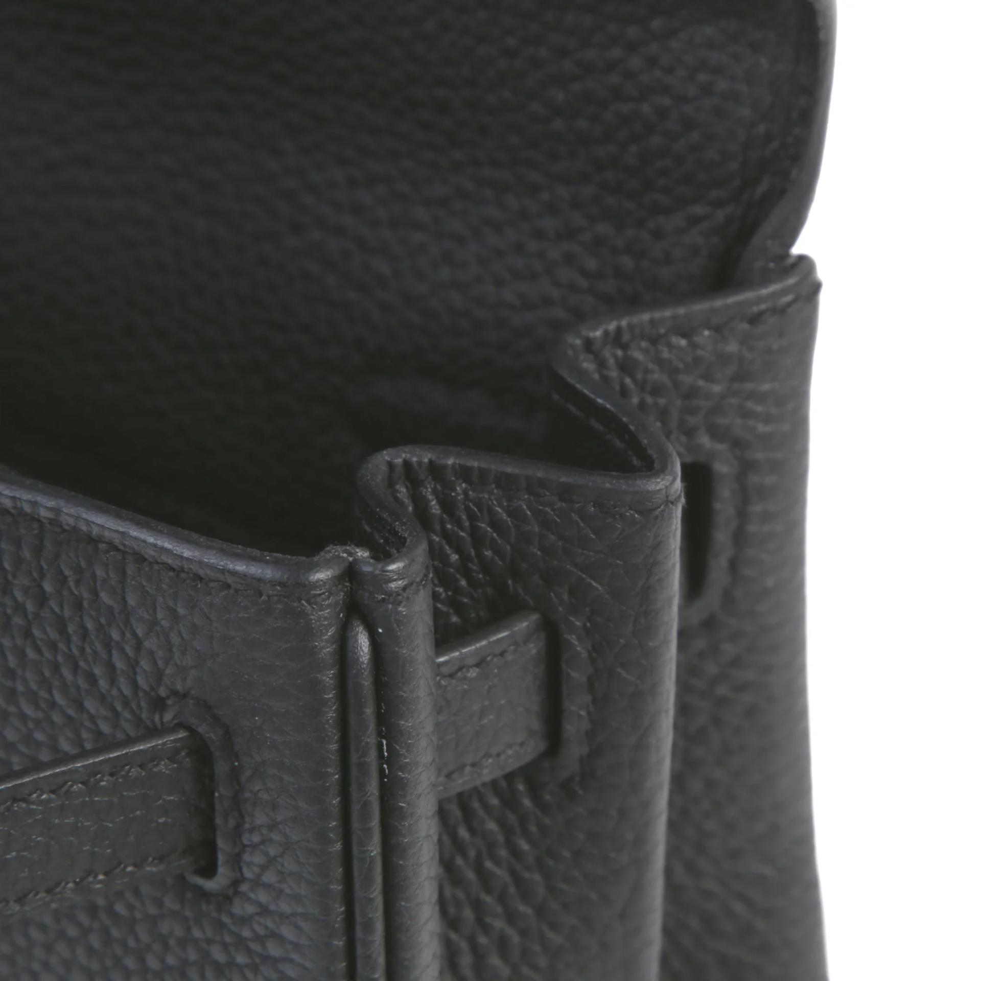 Brand New ( Rank N ) HERMÈS Kelly 25 Noir (89) Togo Palladium hardware G (2026) - 11