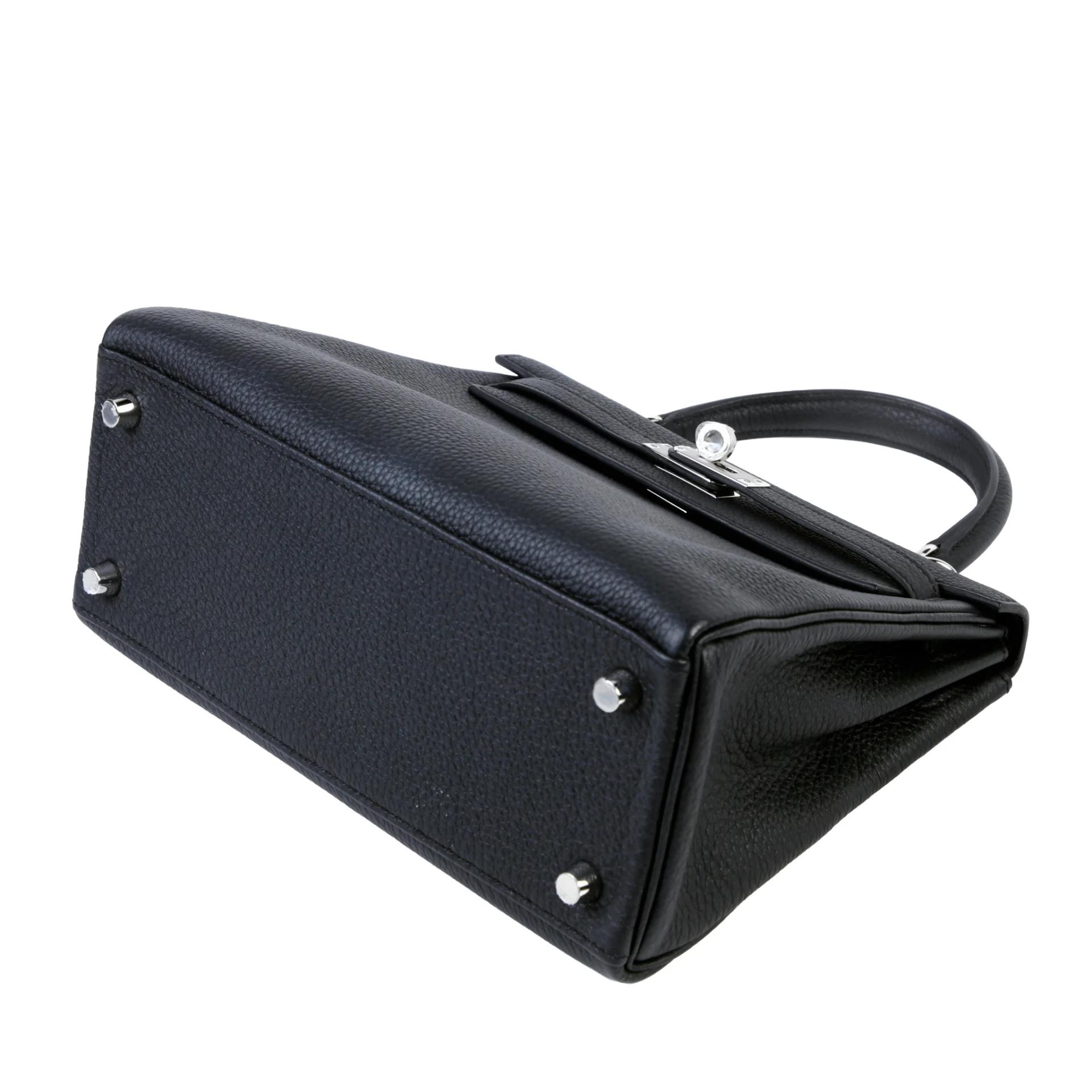 Brand New ( Rank N ) HERMÈS Kelly 25 Noir (89) Togo Palladium hardware G (2026) - 5