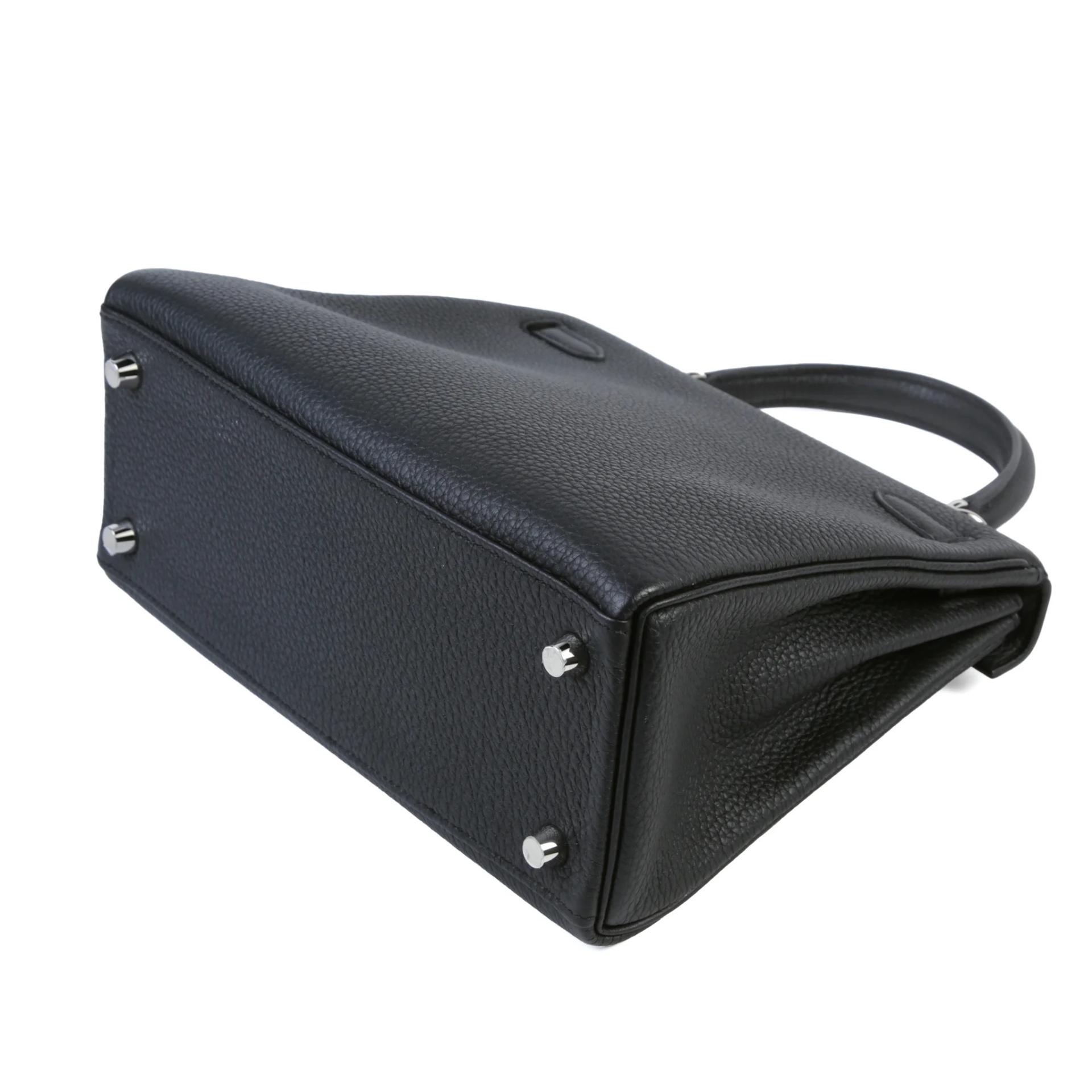 Brand New ( Rank N ) HERMÈS Kelly 25 Noir (89) Togo Palladium hardware G (2026) - 7