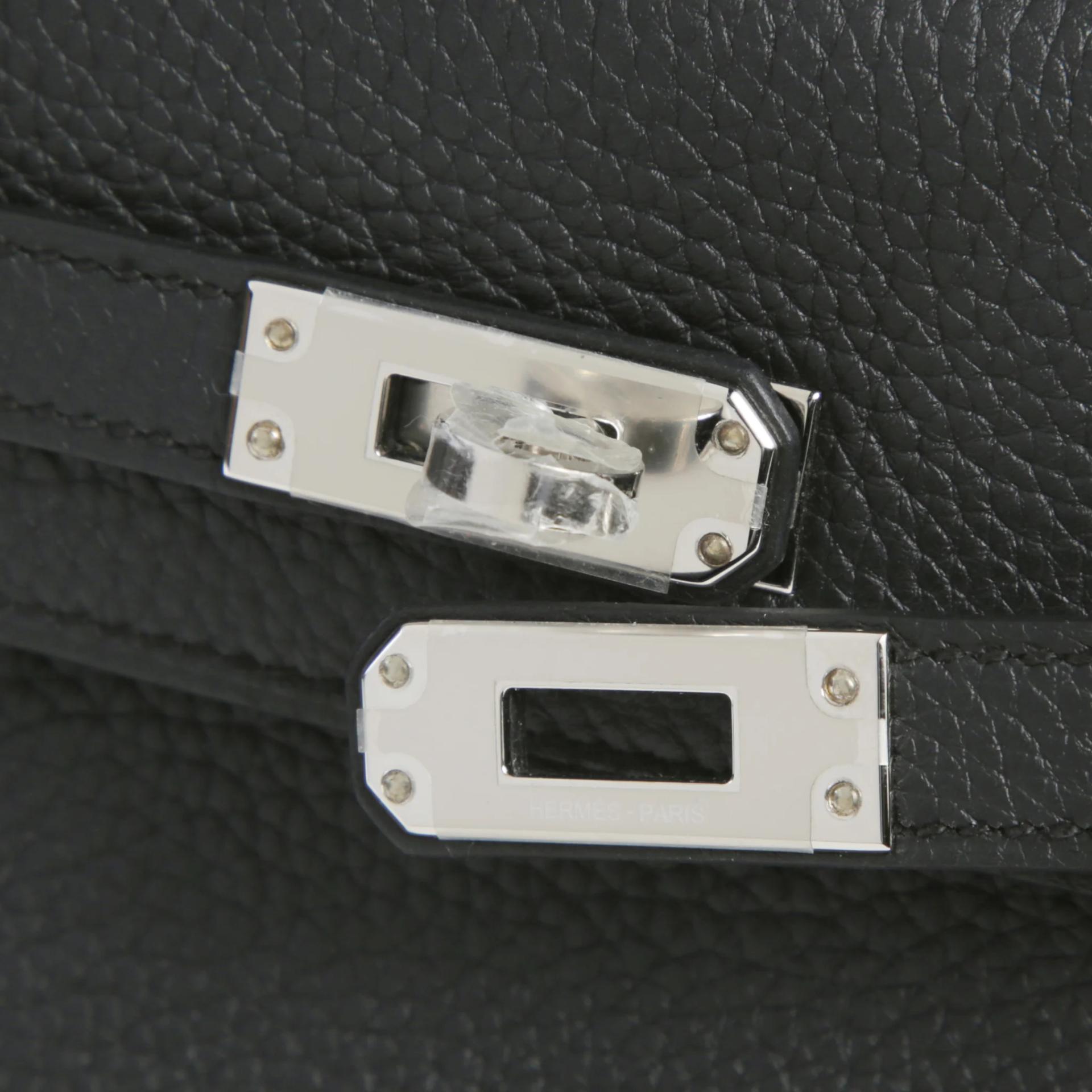 Brand New ( Rank N ) HERMÈS Kelly 25 Noir (89) Togo Palladium hardware G (2026) - 8