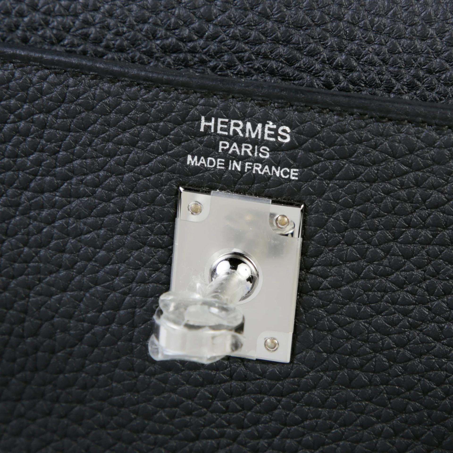 Brand New ( Rank N ) HERMÈS Kelly 25 Noir (89) Togo Palladium hardware G (2026) - 9