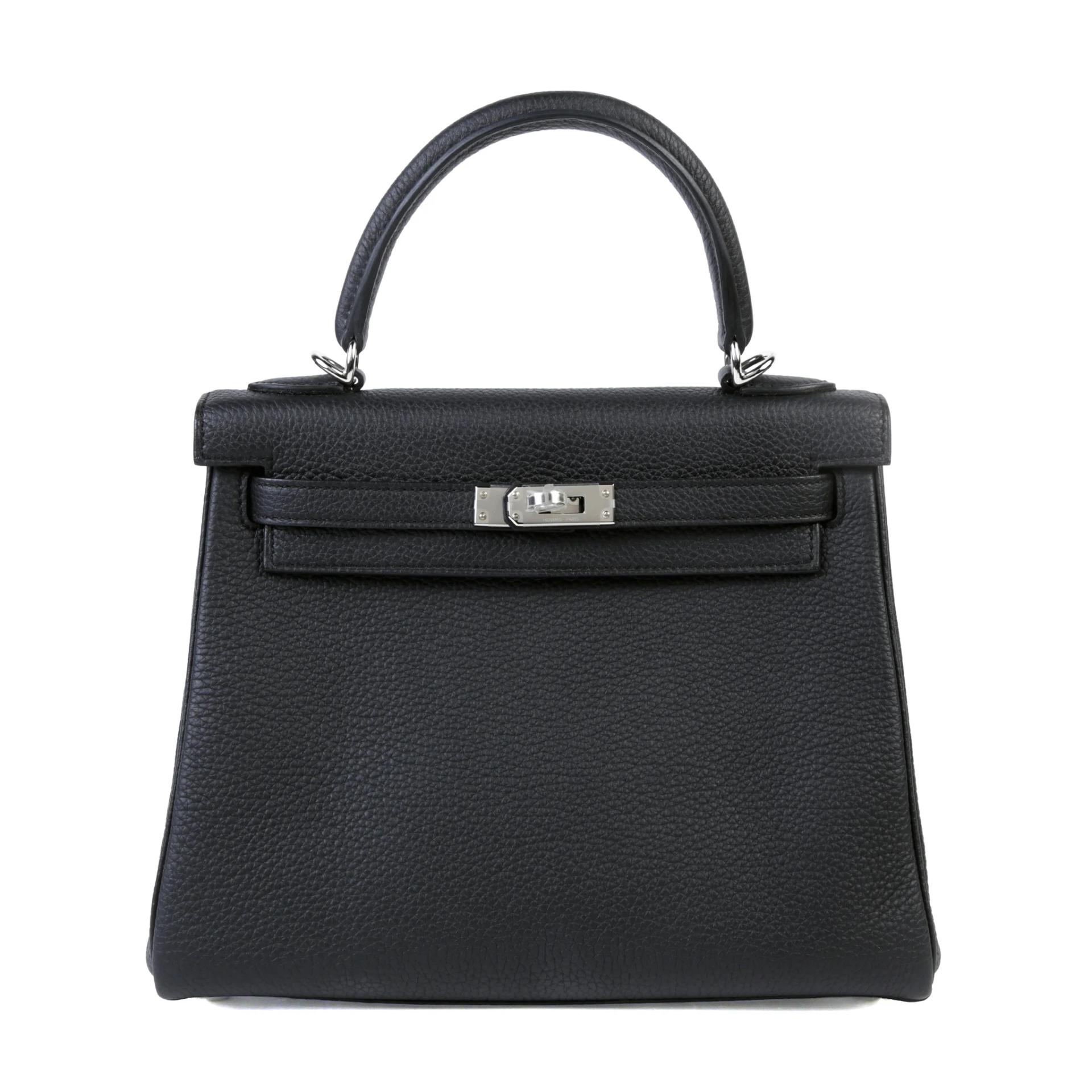 Brand New ( Rank N ) HERMÈS Kelly 25 Noir (89) Togo Palladium hardware G (2026) - 1