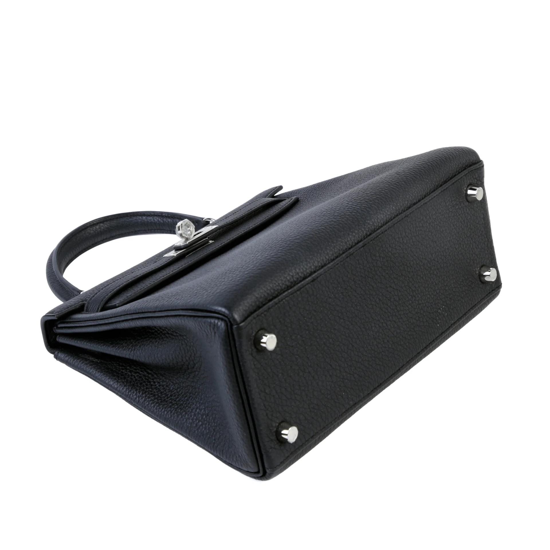 Brand New ( Rank N ) HERMÈS Kelly 25 Noir (89) Togo Palladium hardware G (2026) - 4