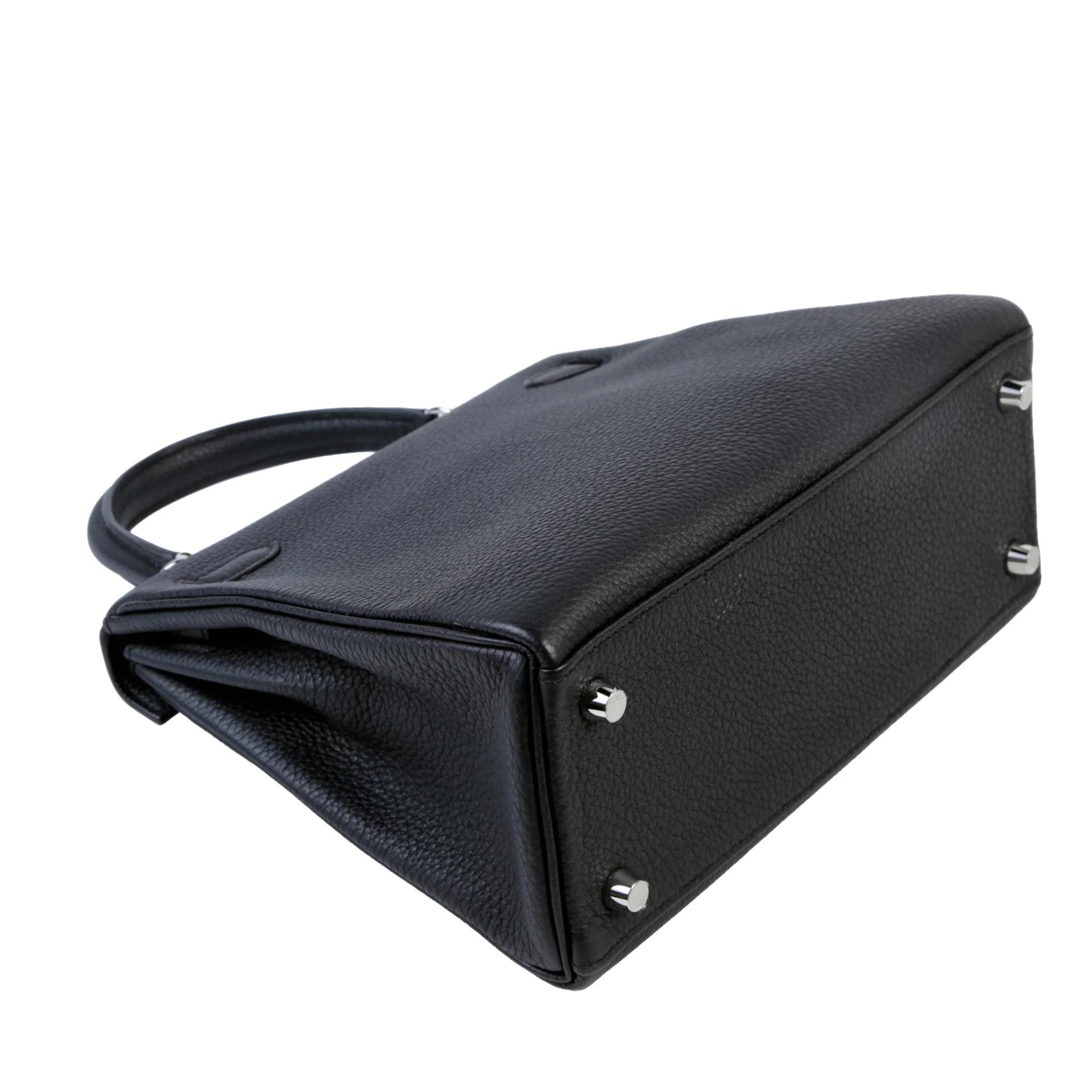 Brand New ( Rank N ) HERMÈS Kelly 25 Noir (89) Togo Palladium hardware G (2026) - 6