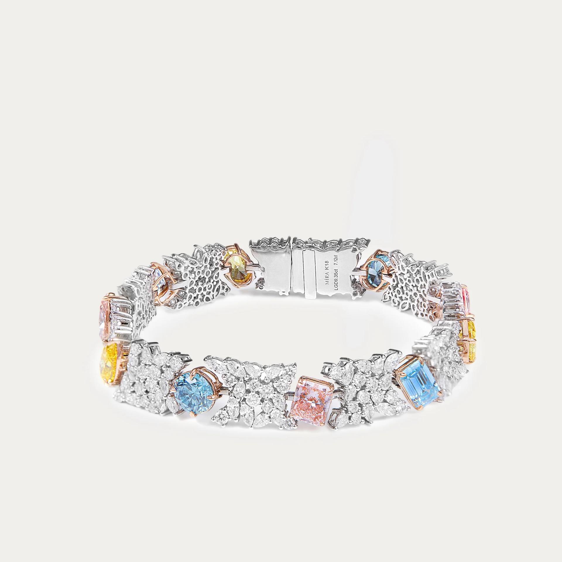 MIRA Premium Collection Colorful Bracelet Yellow Blue Pink