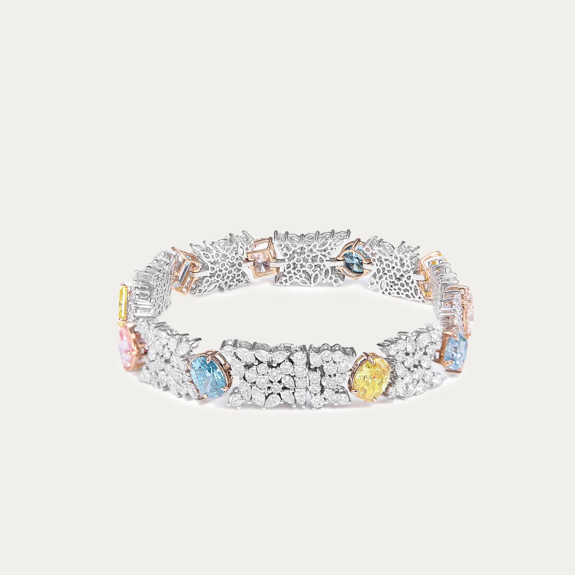 MIRA Premium Collection Colorful Bracelet Yellow Blue Pink