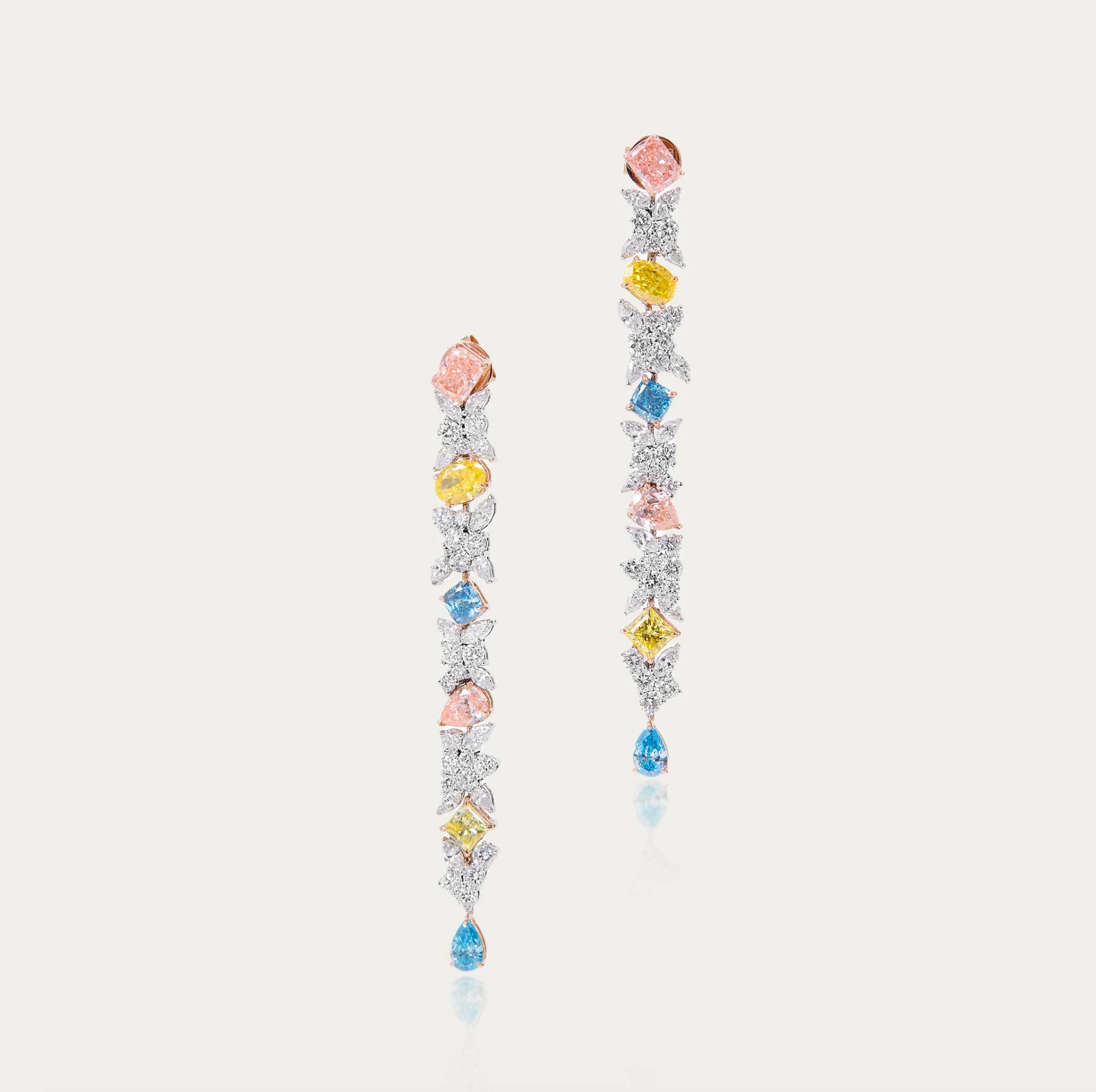 MIRA Premium Collection Colorful Earring Yellow Blue Pink White