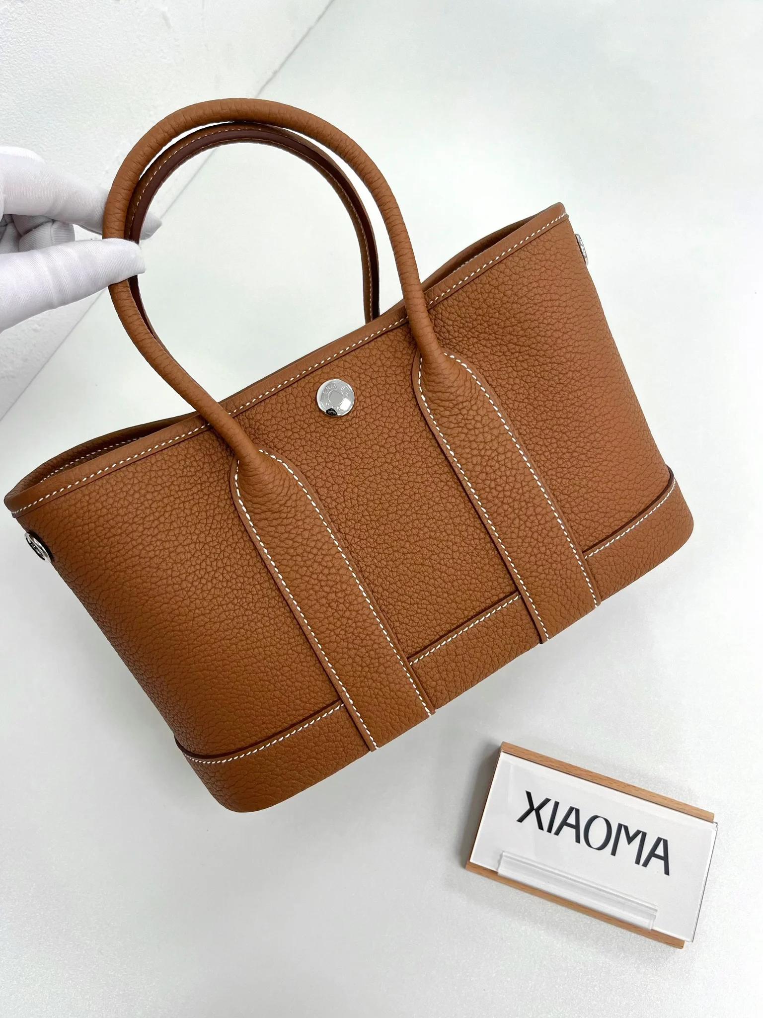 Brand New ( Rank N ) HERMÈS Neo Garden Party 23 Gold (37) Negonda Palladium hardware K (2025) - 3