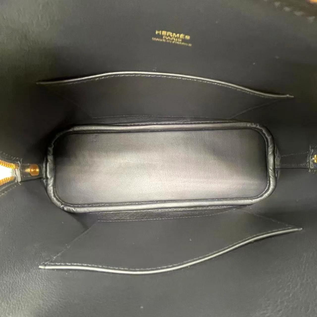 未使用保存品 HERMÈS 愛馬仕 限量收藏款 Bolide 25 en Desordre 76 深藍 Bleu Indigo 3Y 水冰藍 Caban Epsom牛皮 Swift牛皮 Tadelakt皮 金扣 B刻 2023年 - 12