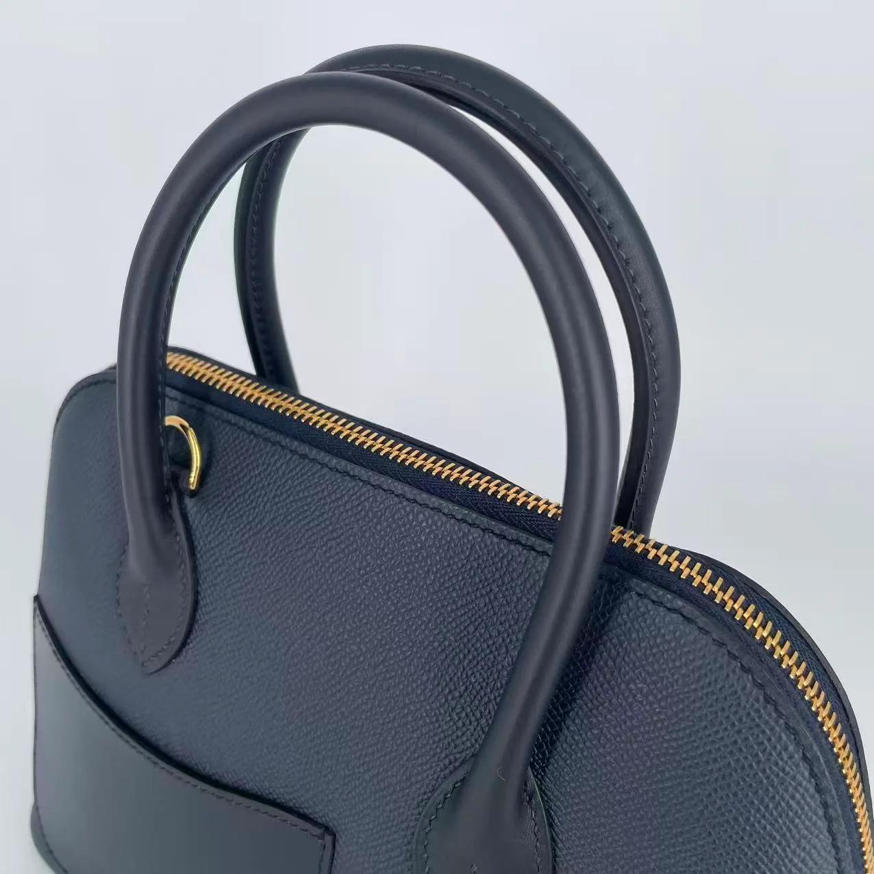 未使用保存品 HERMÈS 愛馬仕 限量收藏款 Bolide 25 en Desordre 76 深藍 Bleu Indigo 3Y 水冰藍 Caban Epsom牛皮 Swift牛皮 Tadelakt皮 金扣 B刻 2023年 - 3