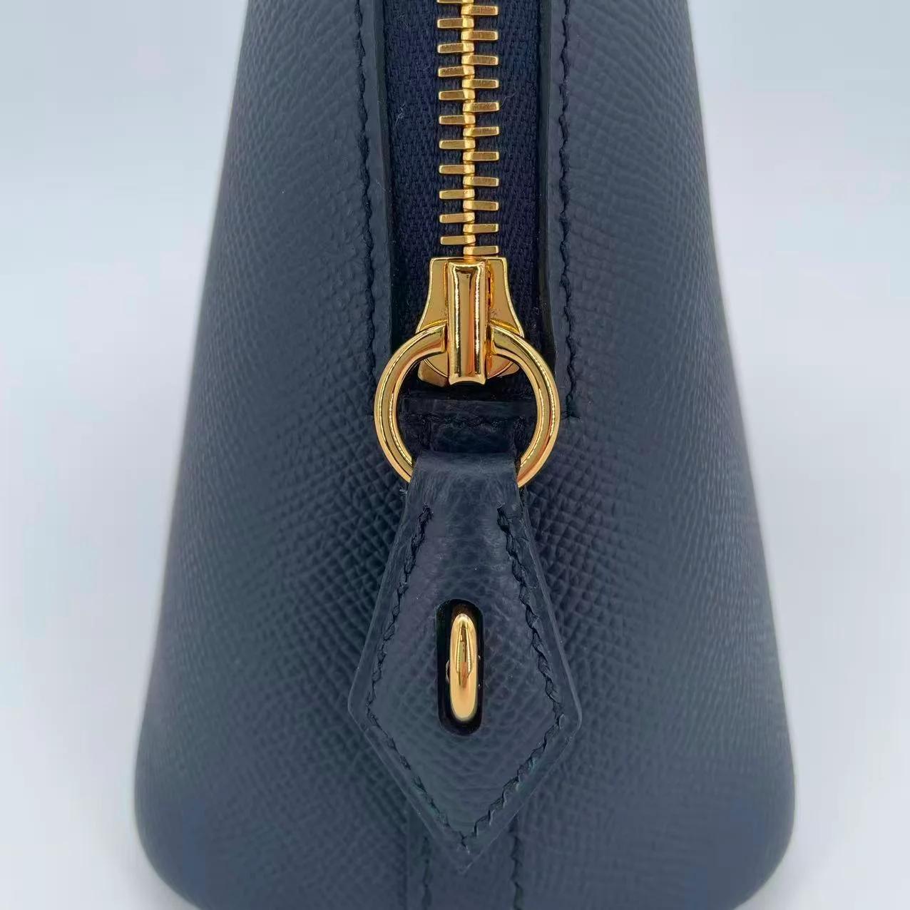 未使用保存品 HERMÈS 愛馬仕 限量收藏款 Bolide 25 en Desordre 76 深藍 Bleu Indigo 3Y 水冰藍 Caban Epsom牛皮 Swift牛皮 Tadelakt皮 金扣 B刻 2023年 - 9