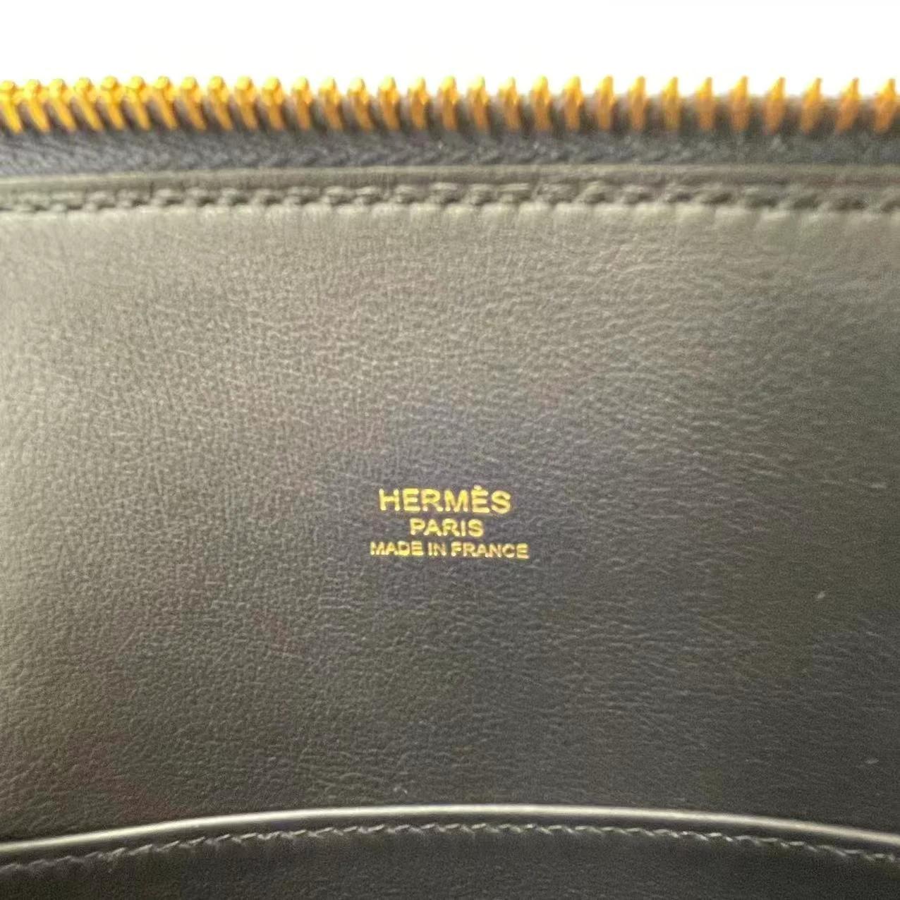 未使用保存品 HERMÈS 愛馬仕 限量收藏款 Bolide 25 en Desordre 76 深藍 Bleu Indigo 3Y 水冰藍 Caban Epsom牛皮 Swift牛皮 Tadelakt皮 金扣 B刻 2023年 - 11