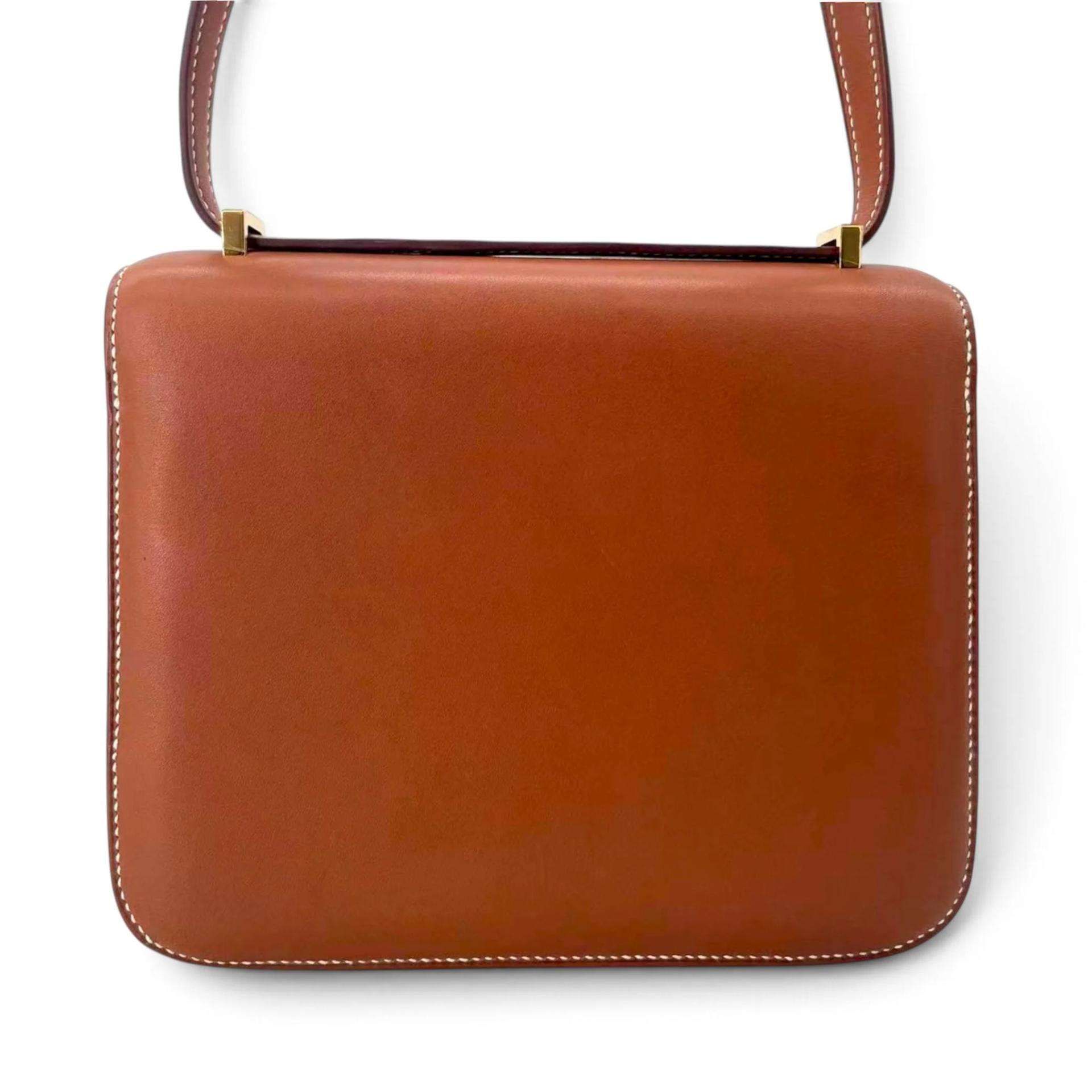 Unused ( Rank NS ) HERMÈS Constance Mini Fauve (34) Barenia Gold hardware C (2018) - 2