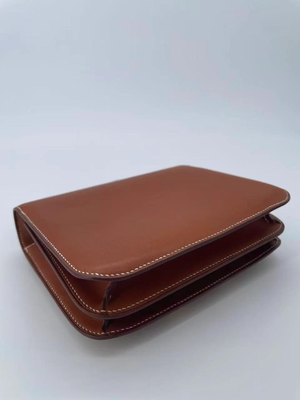 Unused ( Rank NS ) HERMÈS Constance Mini Fauve (34) Barenia Gold hardware C (2018) - 6
