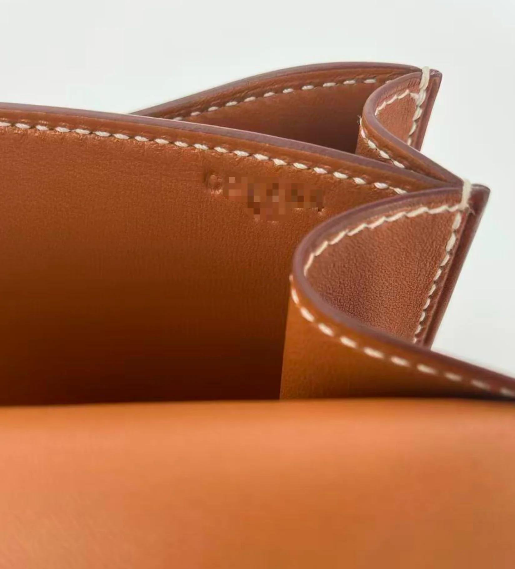 Unused ( Rank NS ) HERMÈS Constance Mini Fauve (34) Barenia Gold hardware C (2018) - 17