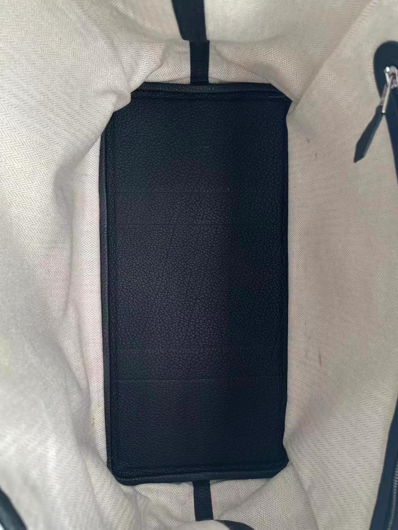 Very Good ( Rank A) HERMÈS Garden Party PM Noir (89) Negonda Palladium hardware C (2018) - 10