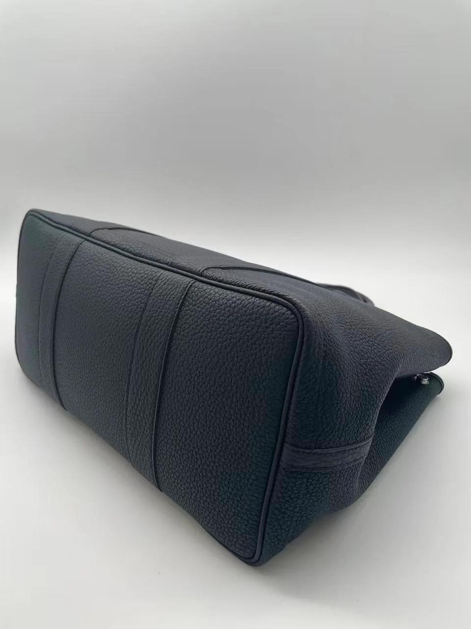 Very Good ( Rank A) HERMÈS Garden Party PM Noir (89) Negonda Palladium hardware C (2018) - 7