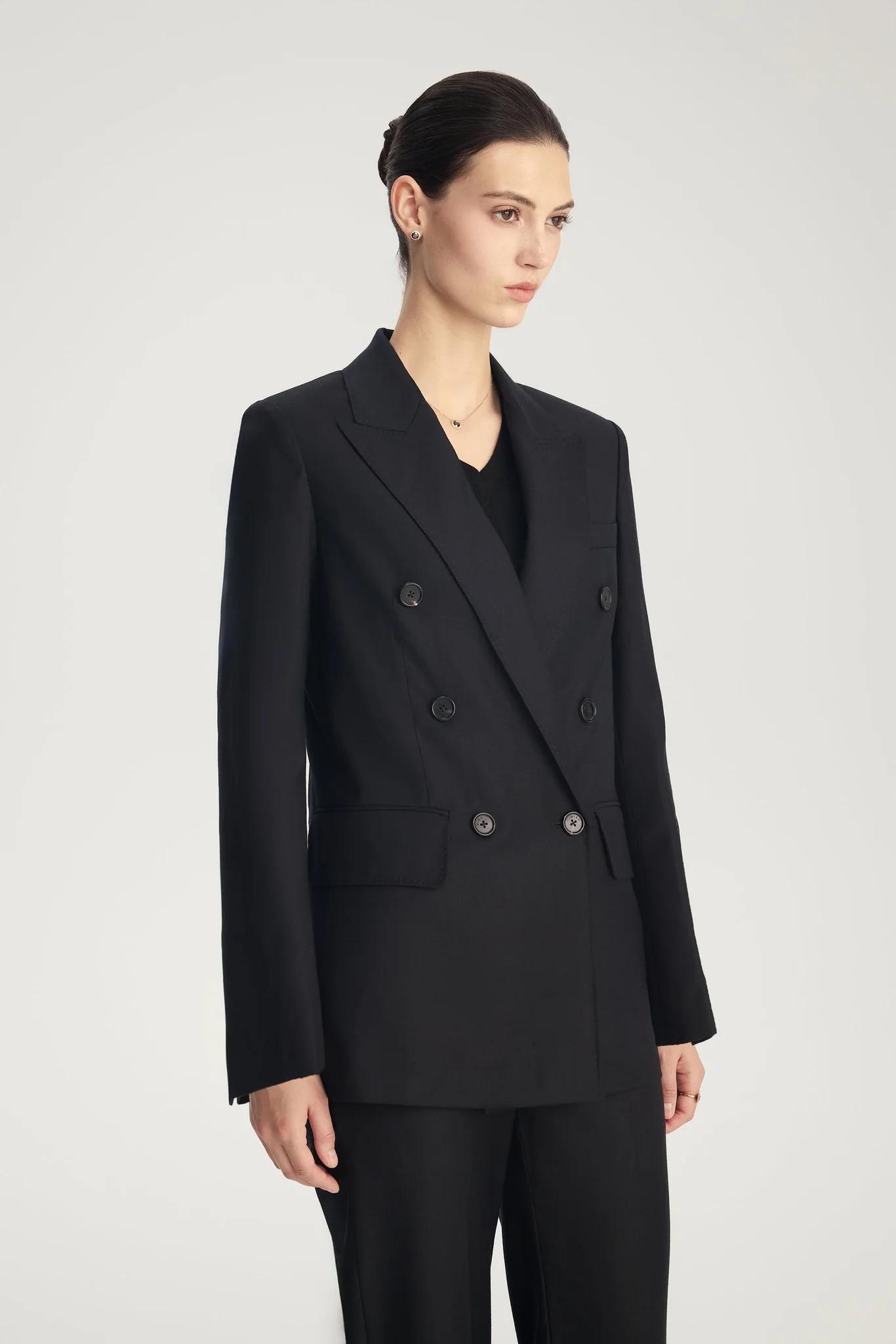 Brand New ( Rank N ) Mira Four Seasons Wool Double-Breasted Blazer (EU 34) - 3
