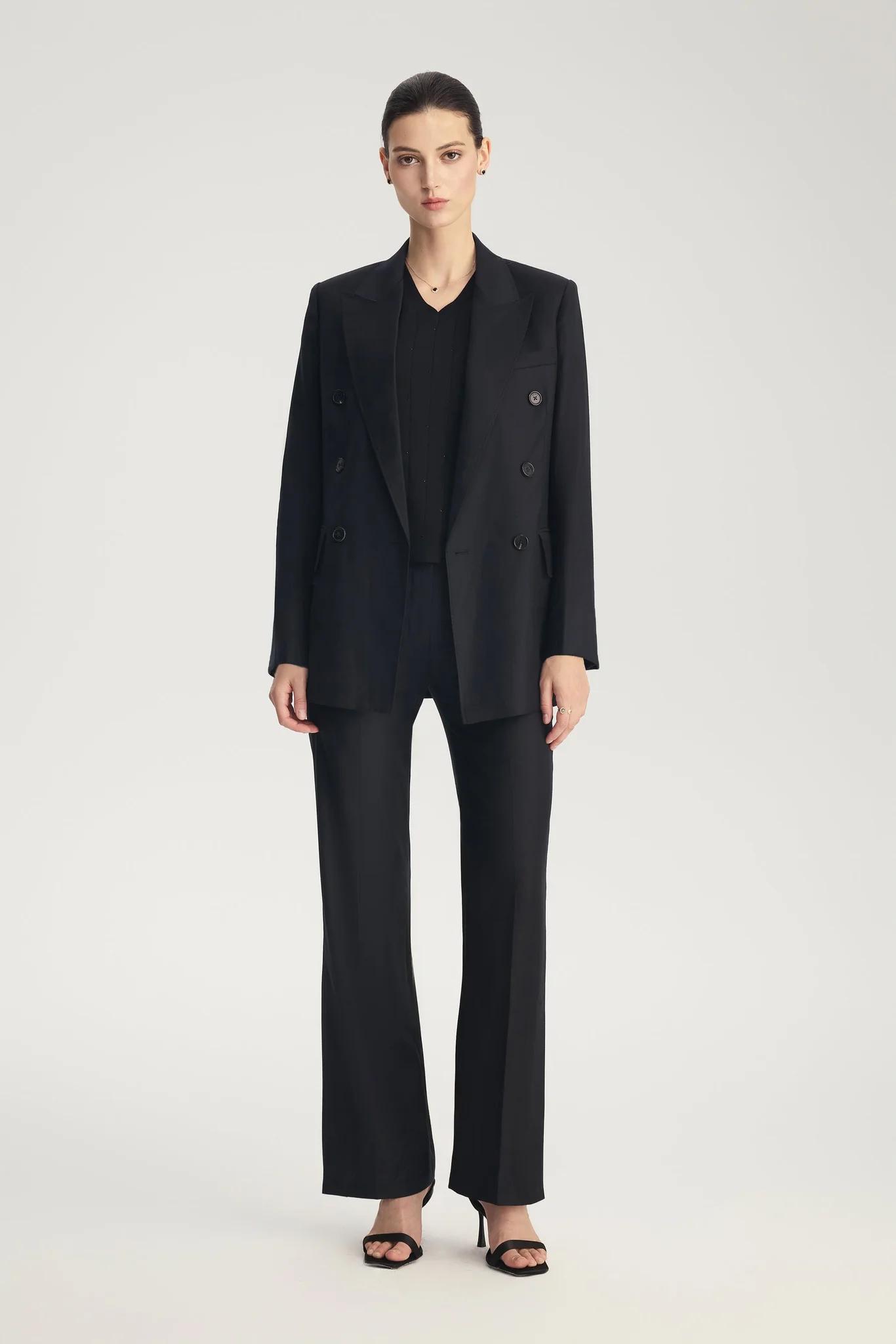 Four Seasons Wool Double-Breasted Blazer (EU 38)