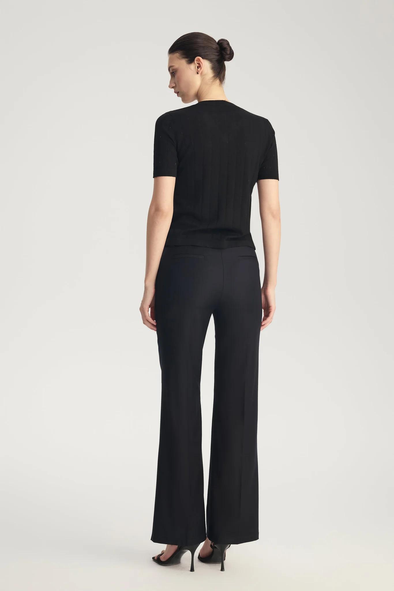 Brand New ( Rank N ) Mira Four Seasons Wool Stretch Straight Trousers (EU 34) - 4