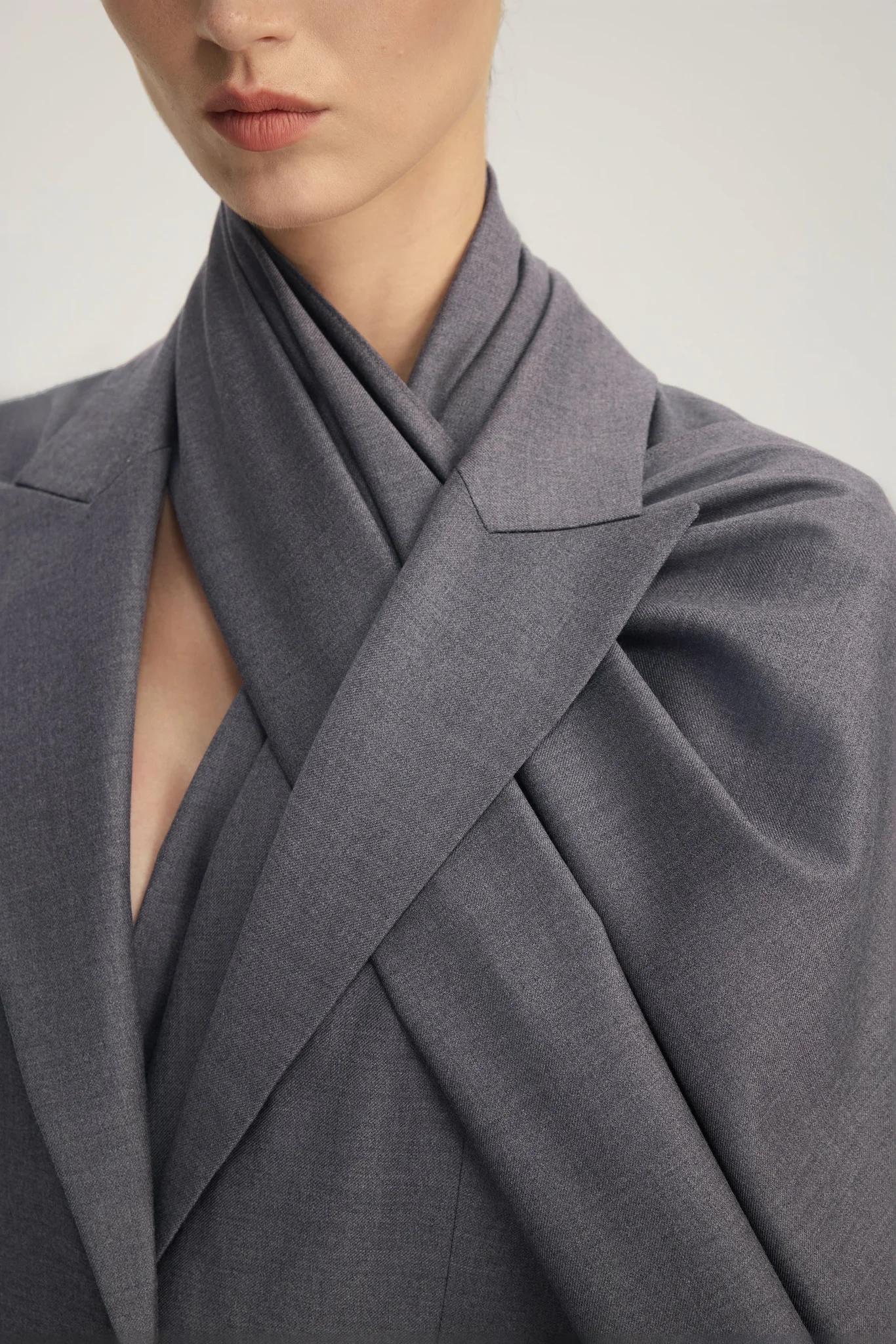 Brand New ( Rank N ) Mira Four Seasons Wool Convertible Scarf Dress (EU 38) - 6