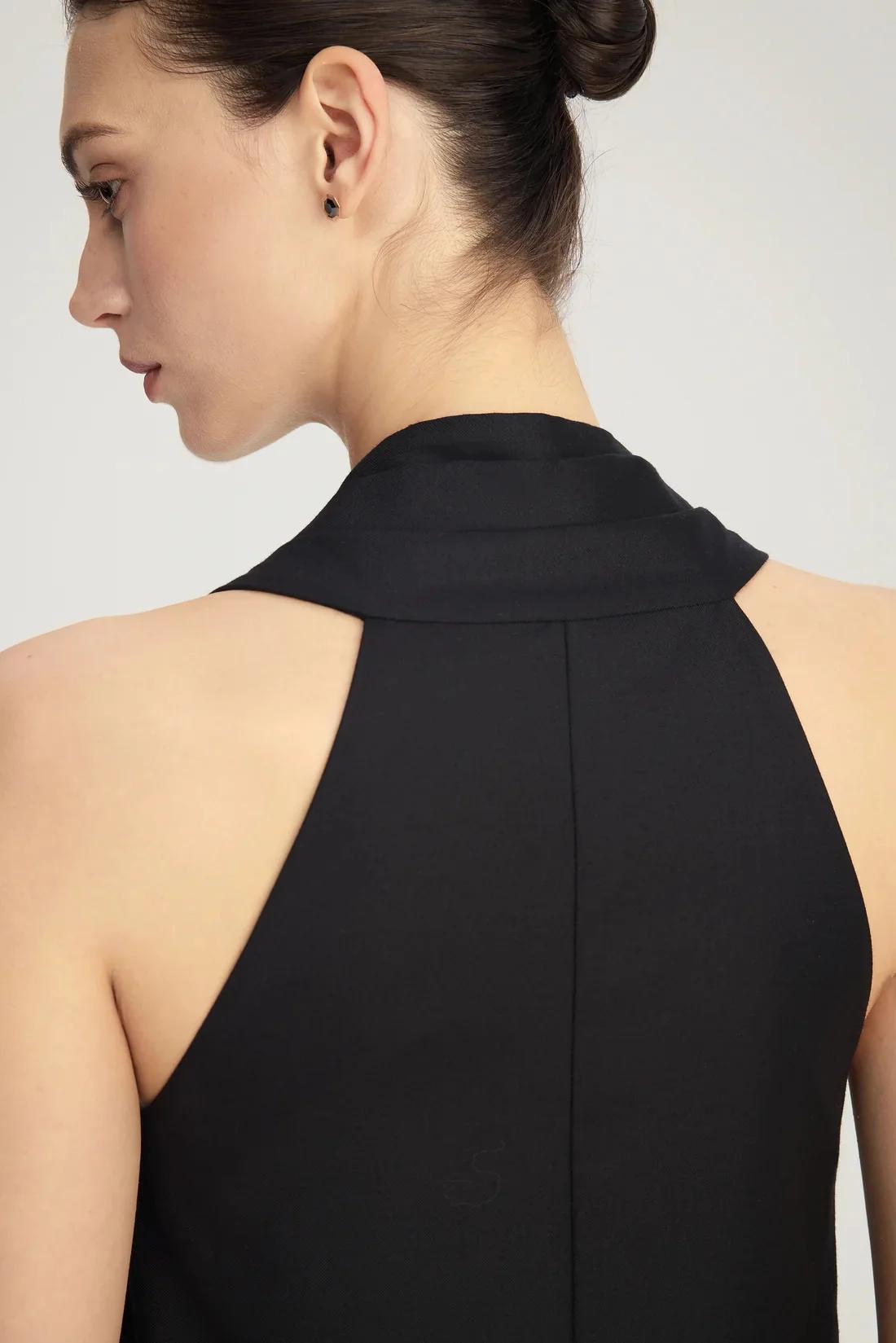 Brand New ( Rank N ) Mira Four Seasons Wool Asymmetric Halter Dress (EU 36) - 3