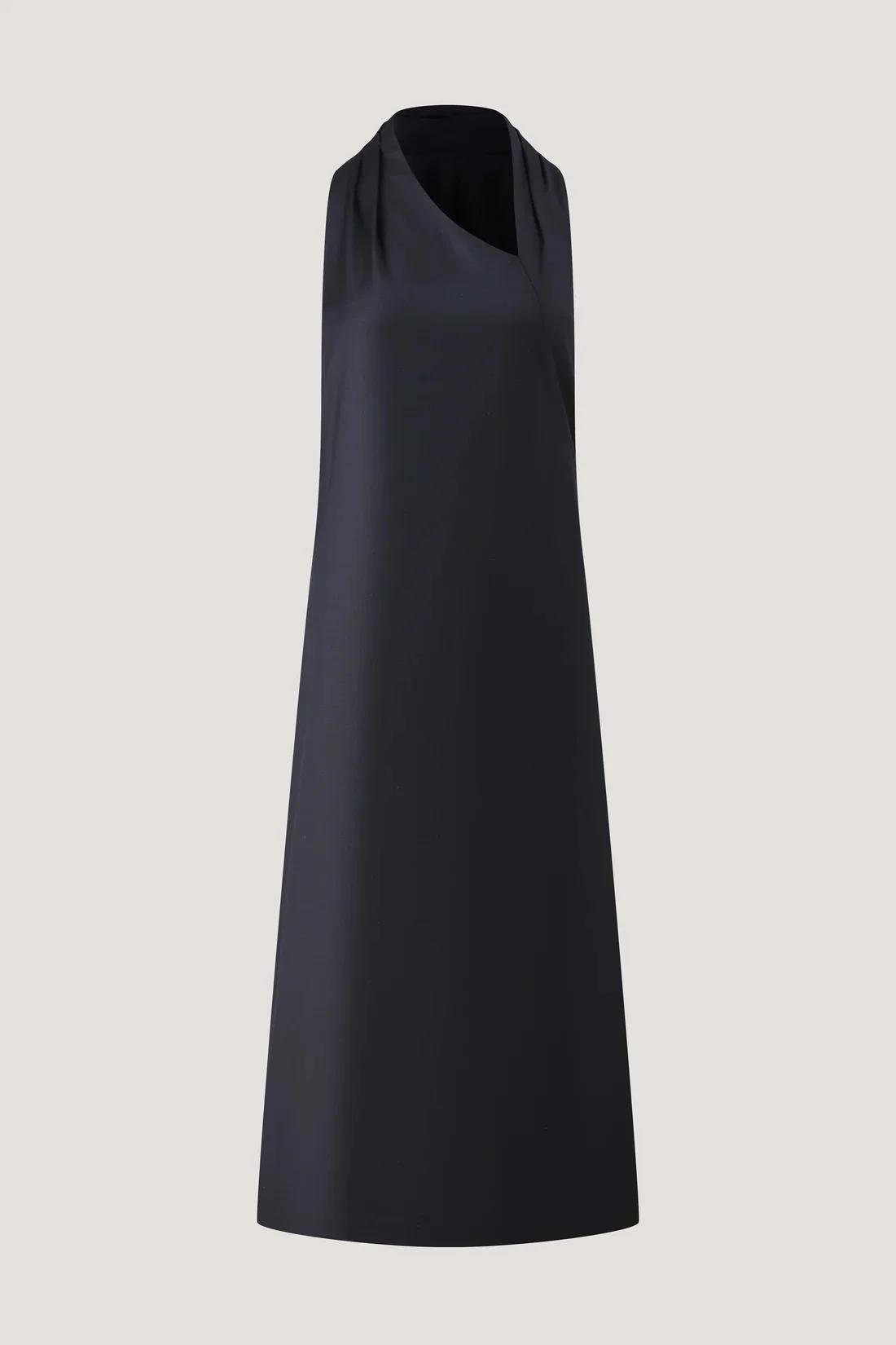 Four Seasons Wool Asymmetric Halter Dress (EU 38)