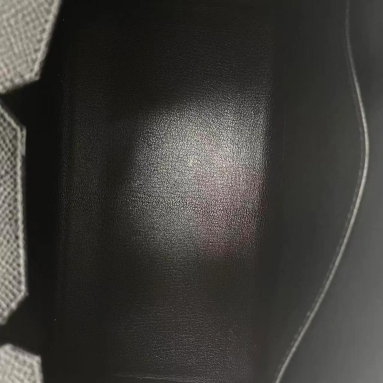 未使用保存品 HERMÈS 愛馬仕 Birkin 25 外縫 89 黑色 Noir (Black) Epsom牛皮 銀扣 W刻 2024年 - 13