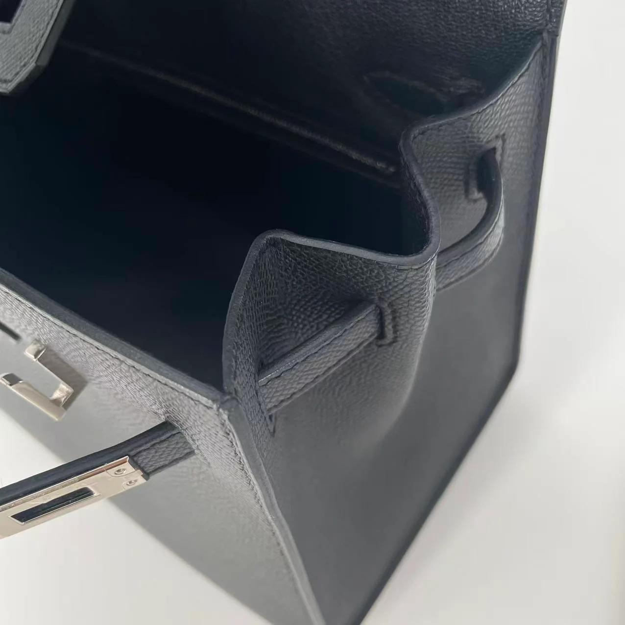 未使用保存品 HERMÈS 愛馬仕 Birkin 25 外縫 89 黑色 Noir (Black) Epsom牛皮 銀扣 W刻 2024年 - 14