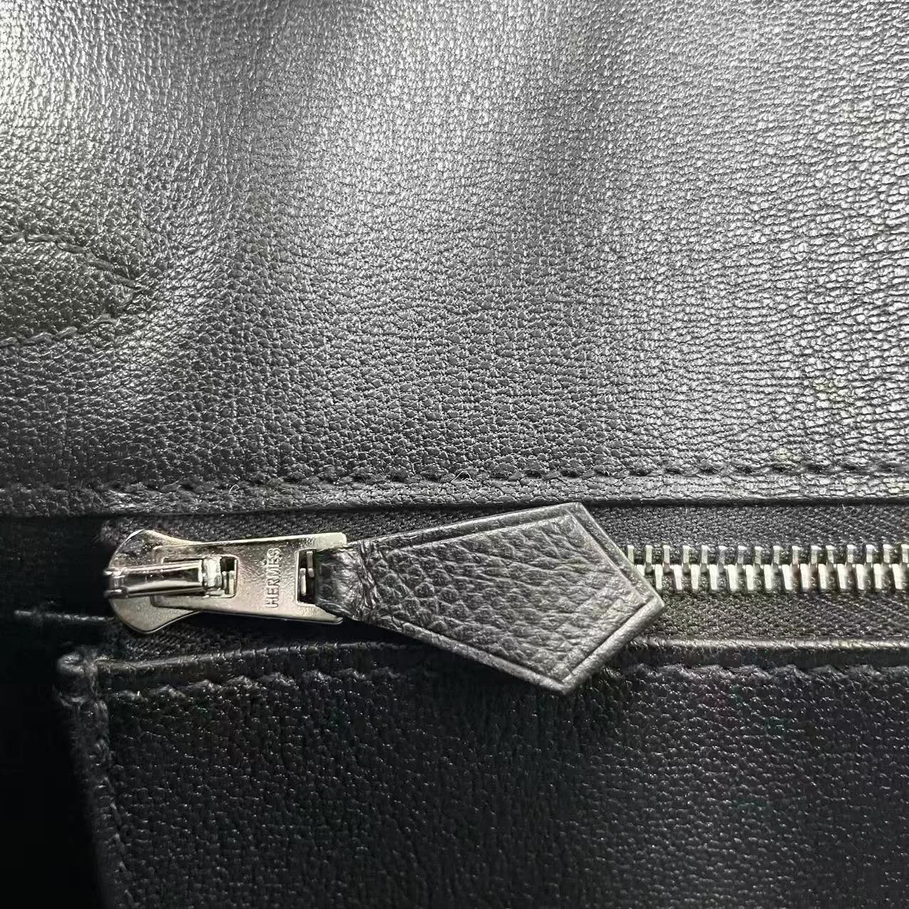 未使用保存品 HERMÈS 愛馬仕 Birkin 25 外縫 89 黑色 Noir (Black) Epsom牛皮 銀扣 W刻 2024年 - 11