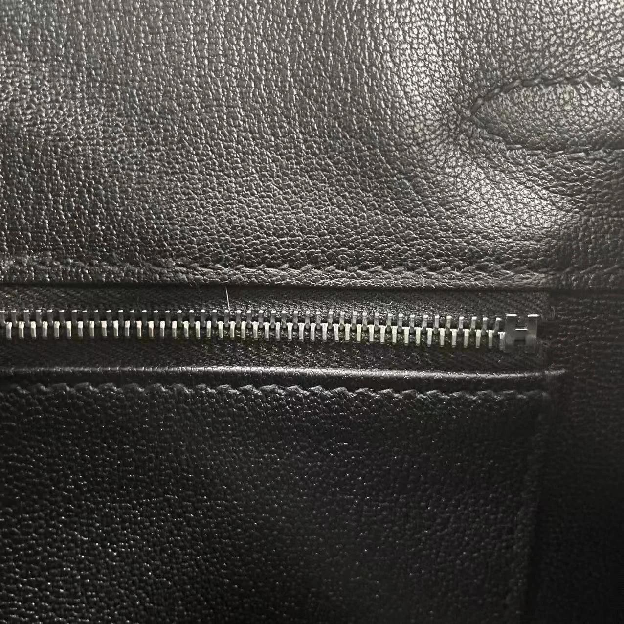 未使用保存品 HERMÈS 愛馬仕 Birkin 25 外縫 89 黑色 Noir (Black) Epsom牛皮 銀扣 W刻 2024年 - 12