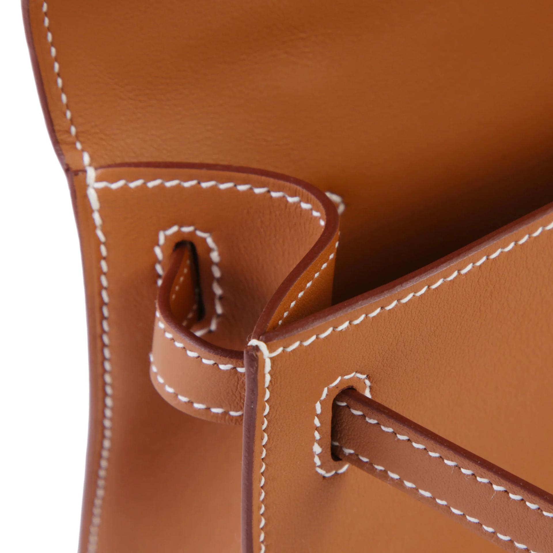 Brand New ( Rank N ) HERMÈS Kelly Pochette Gold (37) Swift Palladium hardware G (2026) - 13