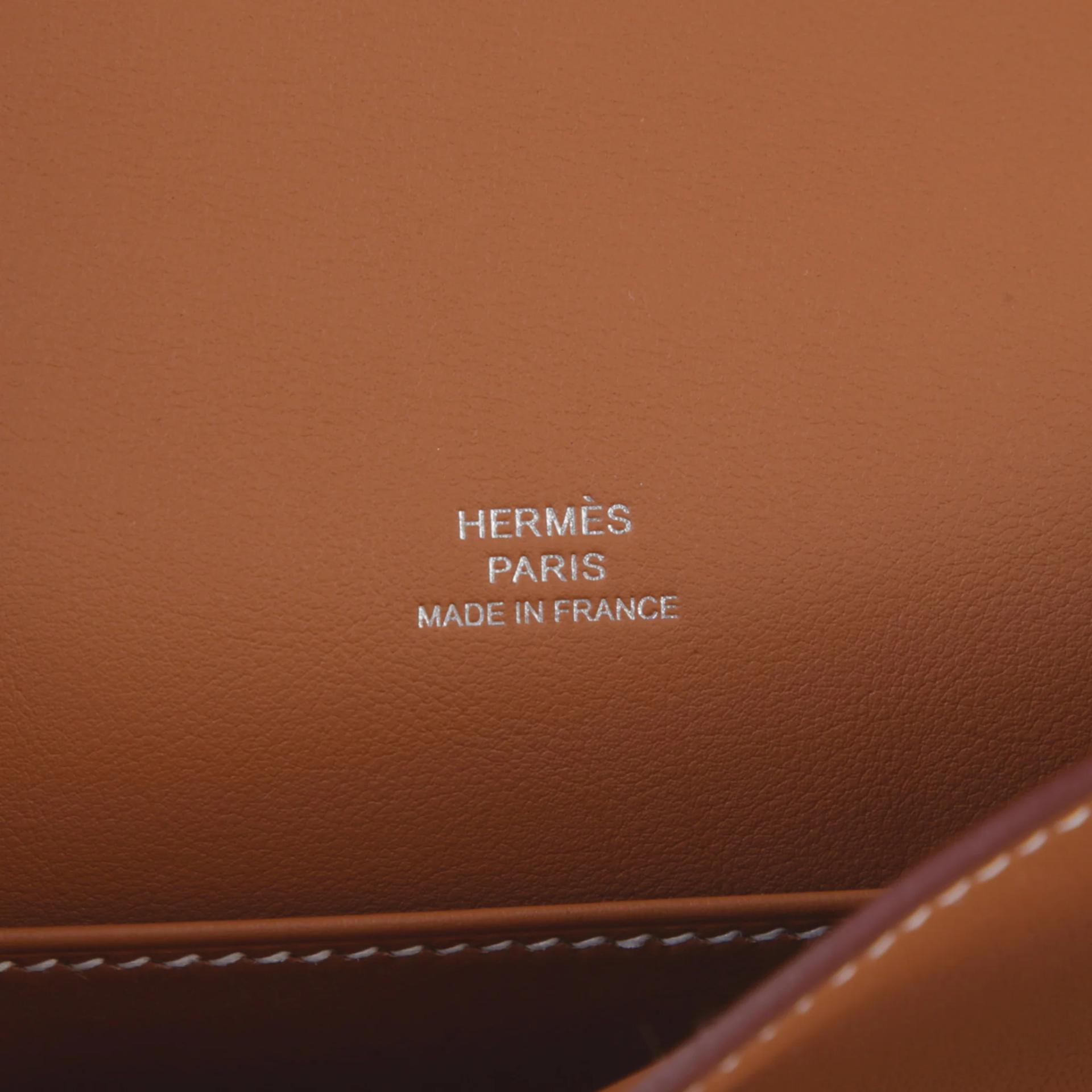 Brand New ( Rank N ) HERMÈS Kelly Pochette Gold (37) Swift Palladium hardware G (2026) - 10