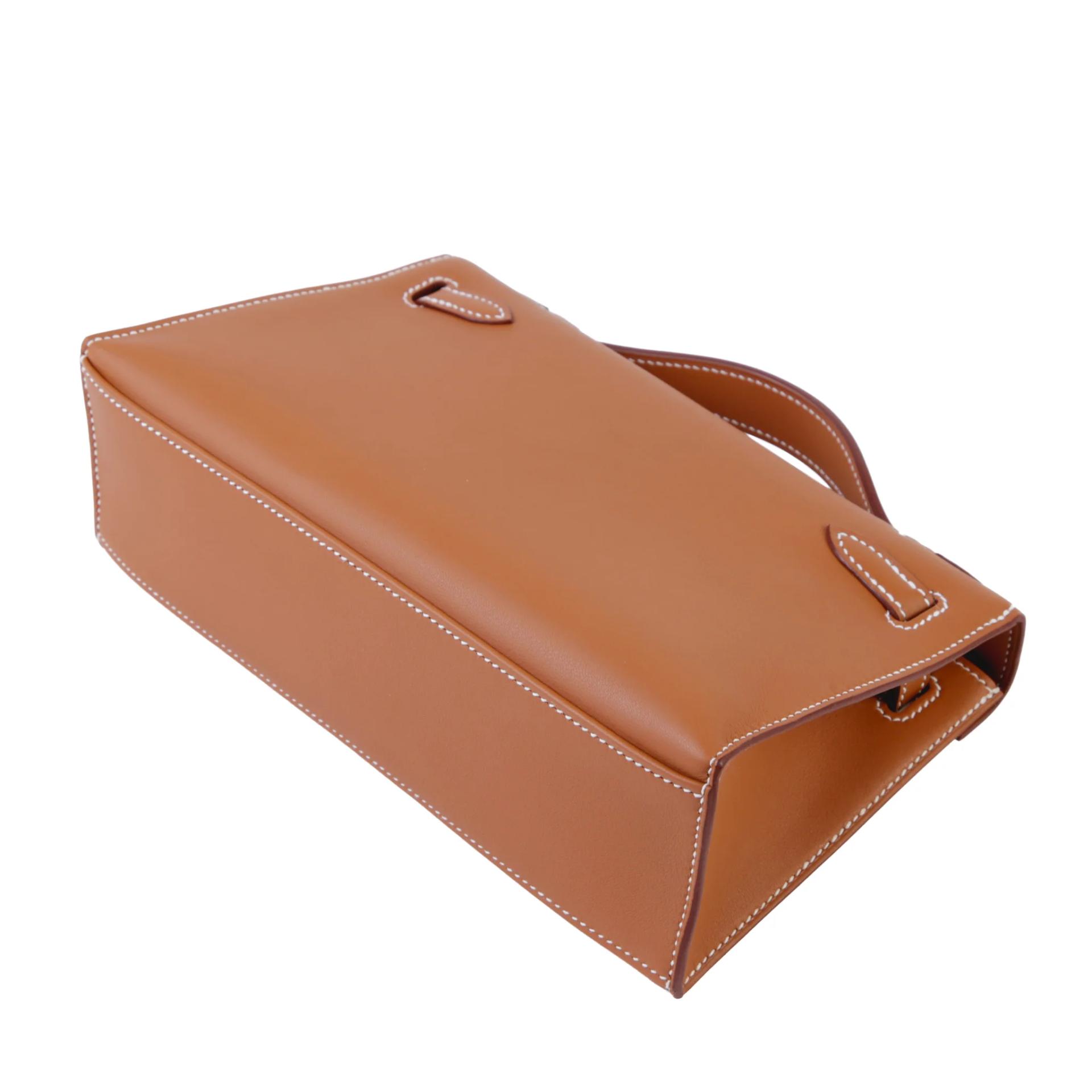 Brand New ( Rank N ) HERMÈS Kelly Pochette Gold (37) Swift Palladium hardware G (2026) - 7
