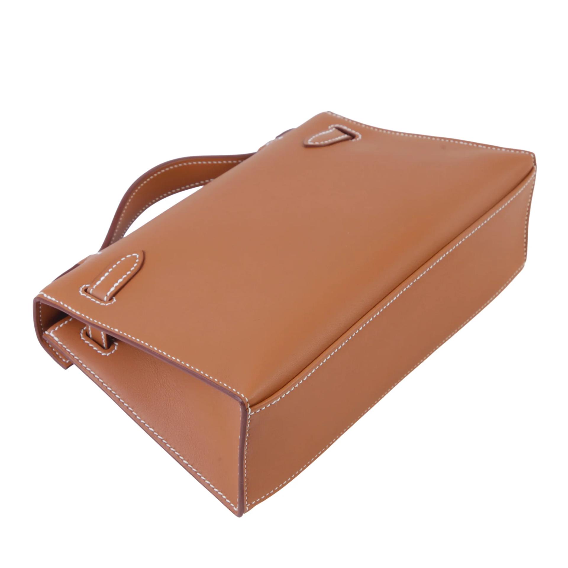 Brand New ( Rank N ) HERMÈS Kelly Pochette Gold (37) Swift Palladium hardware G (2026) - 6