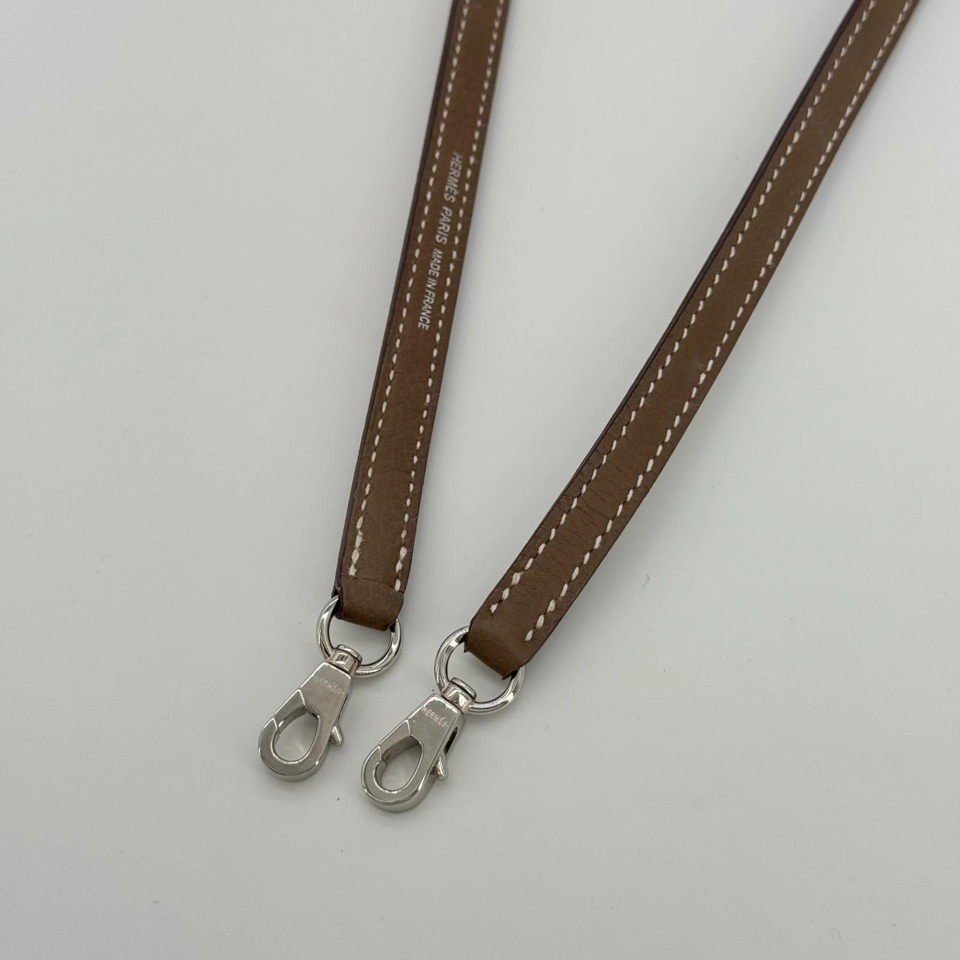 Excellent ( Rank SA ) HERMÈS Mini Bolide 1923 Etoupe (18) Evercolor Palladium hardware B (2023) - 24
