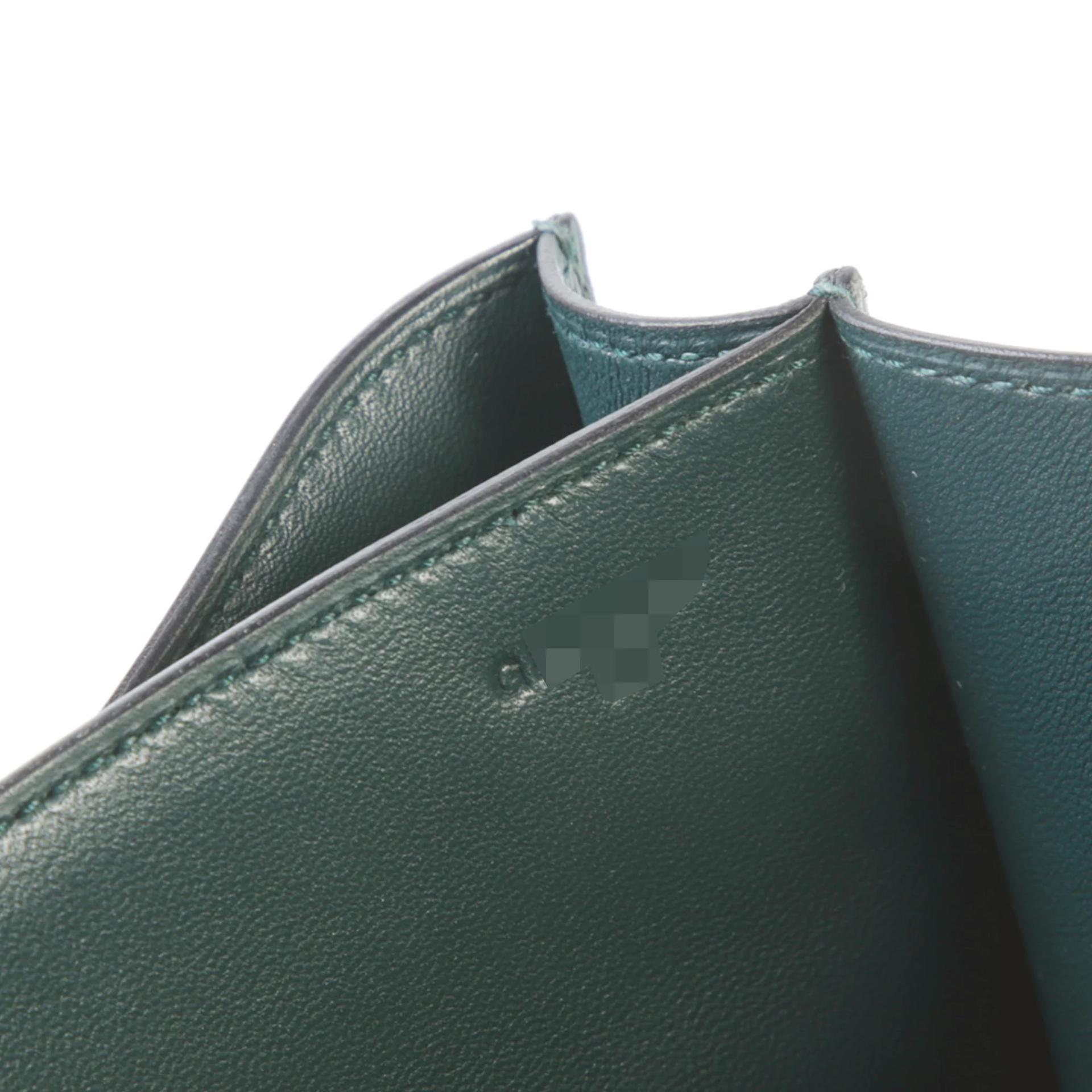 Brand New ( Rank N ) HERMÈS Constance Mini Vert Cypress (6O) Chamkila Gold hardware G (2026) - 14