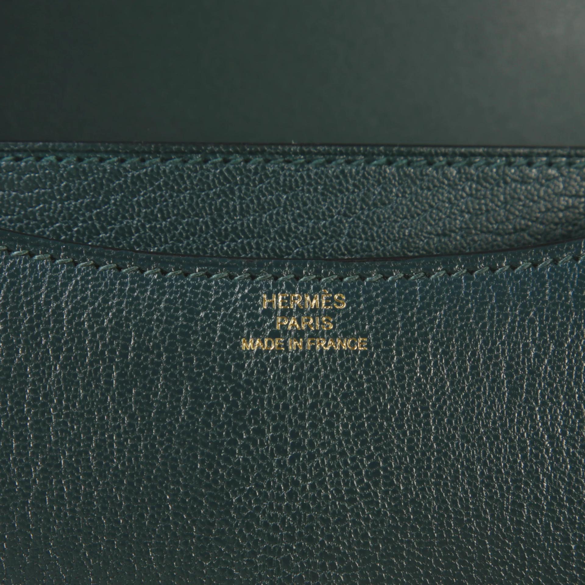 Brand New ( Rank N ) HERMÈS Constance Mini Vert Cypress (6O) Chamkila Gold hardware G (2026) - 10
