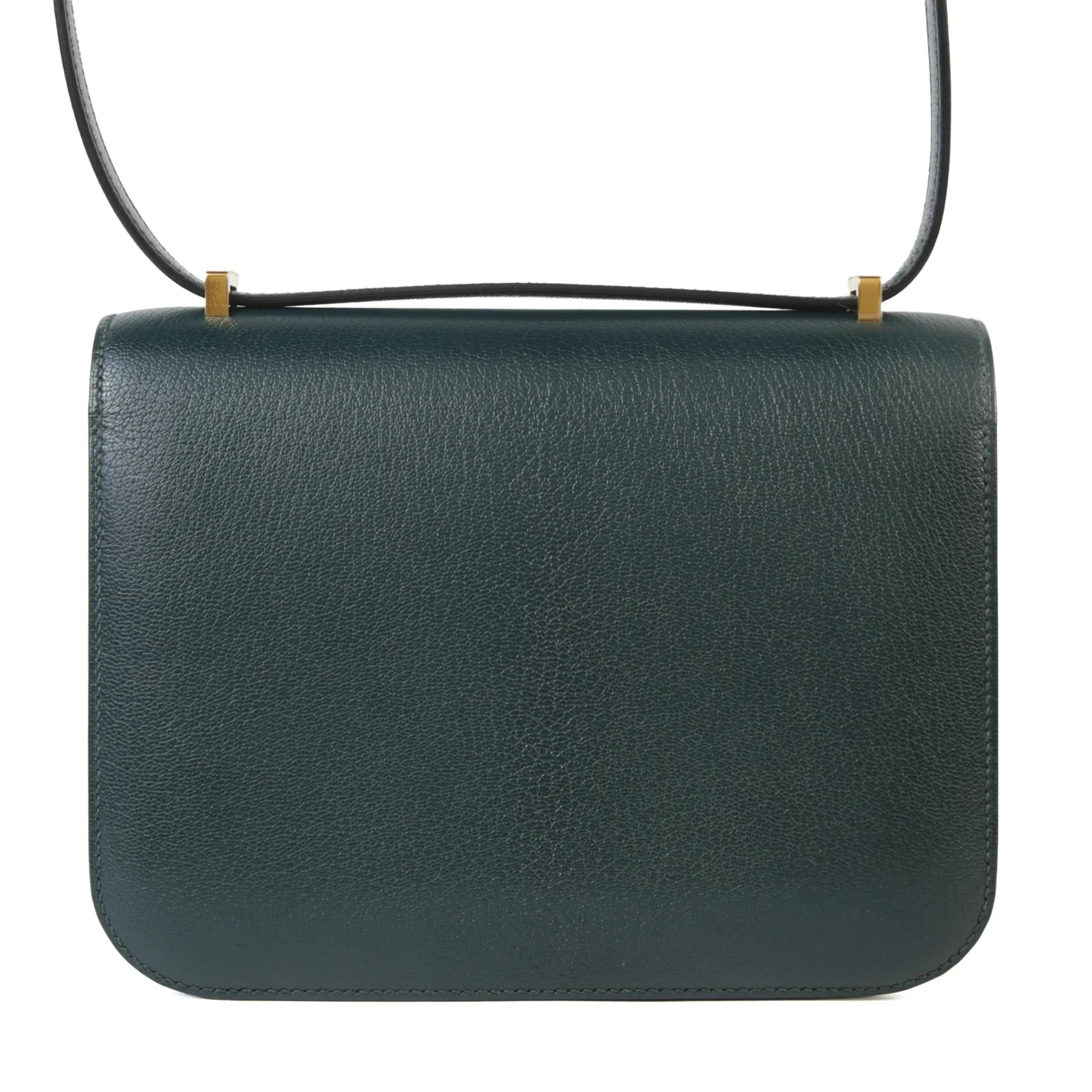 Brand New ( Rank N ) HERMÈS Constance Mini Vert Cypress (6O) Chamkila Gold hardware G (2026) - 2