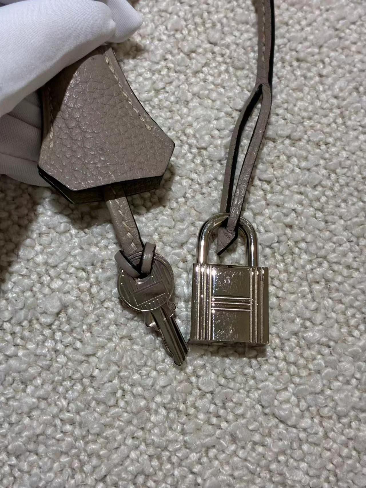 A美品 HERMÈS 愛馬仕 Birkin 35 81 斑鳩灰 Gris Tourterelle Clemence小牛皮 銀扣 □N刻 2010年 - 29