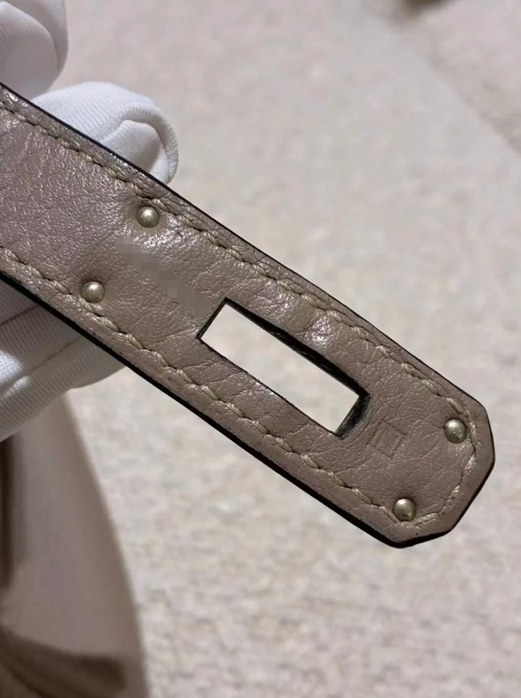 A美品 HERMÈS 愛馬仕 Birkin 35 81 斑鳩灰 Gris Tourterelle Clemence小牛皮 銀扣 □N刻 2010年 - 24