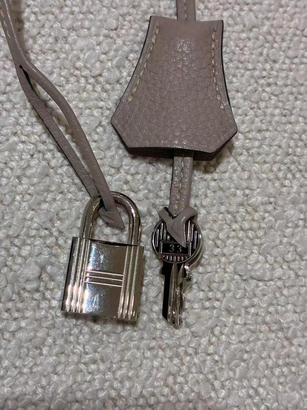 A美品 HERMÈS 愛馬仕 Birkin 35 81 斑鳩灰 Gris Tourterelle Clemence小牛皮 銀扣 □N刻 2010年 - 30